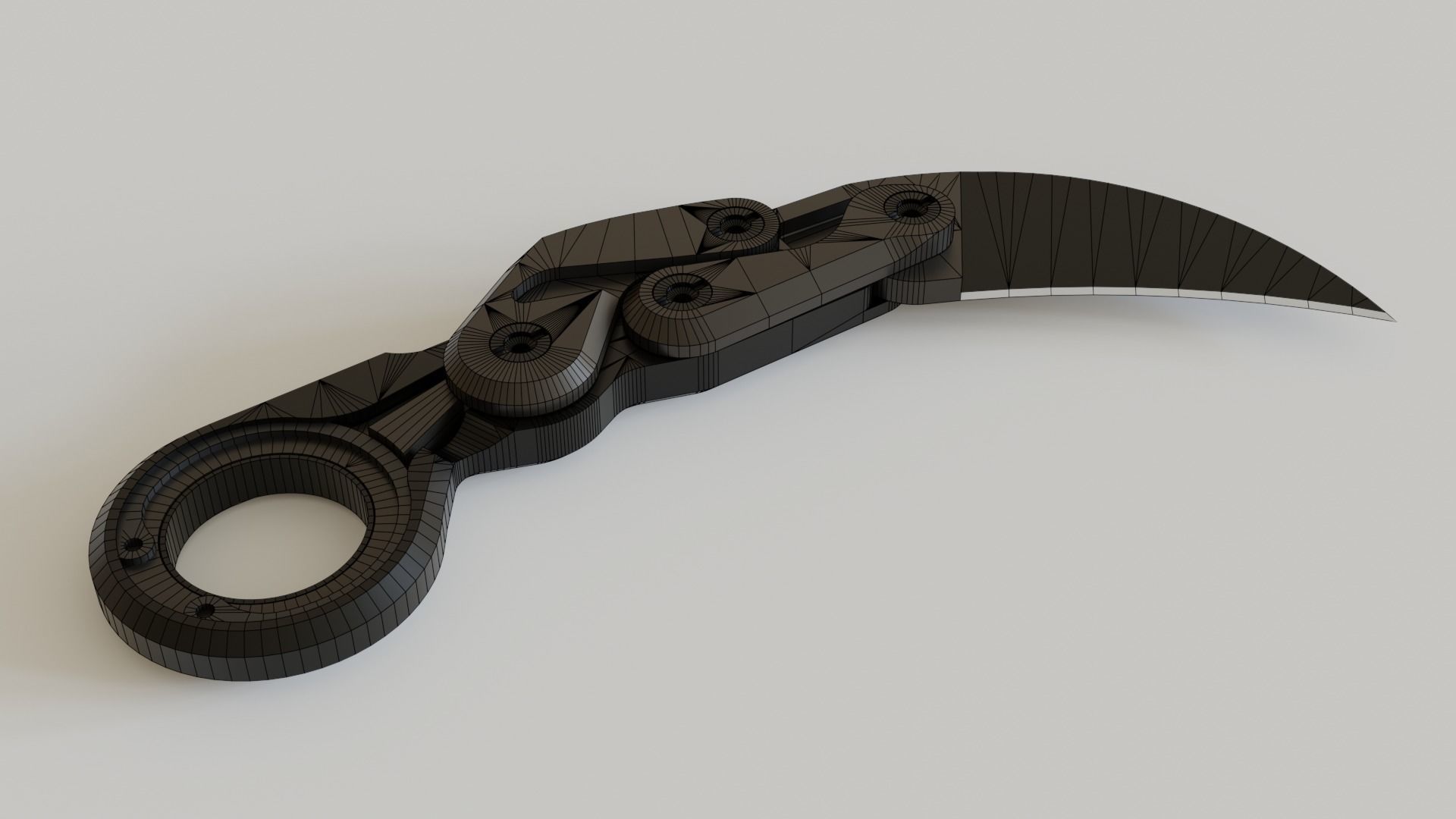 Morphing Karambit 3D model_2