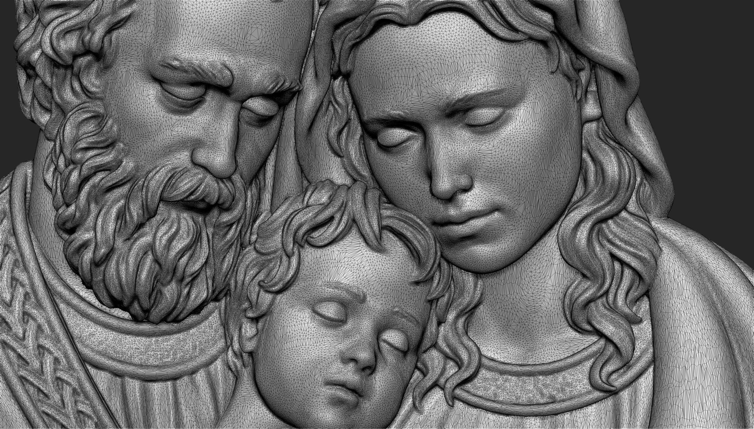 Holy Family Pendant  3D print model_4