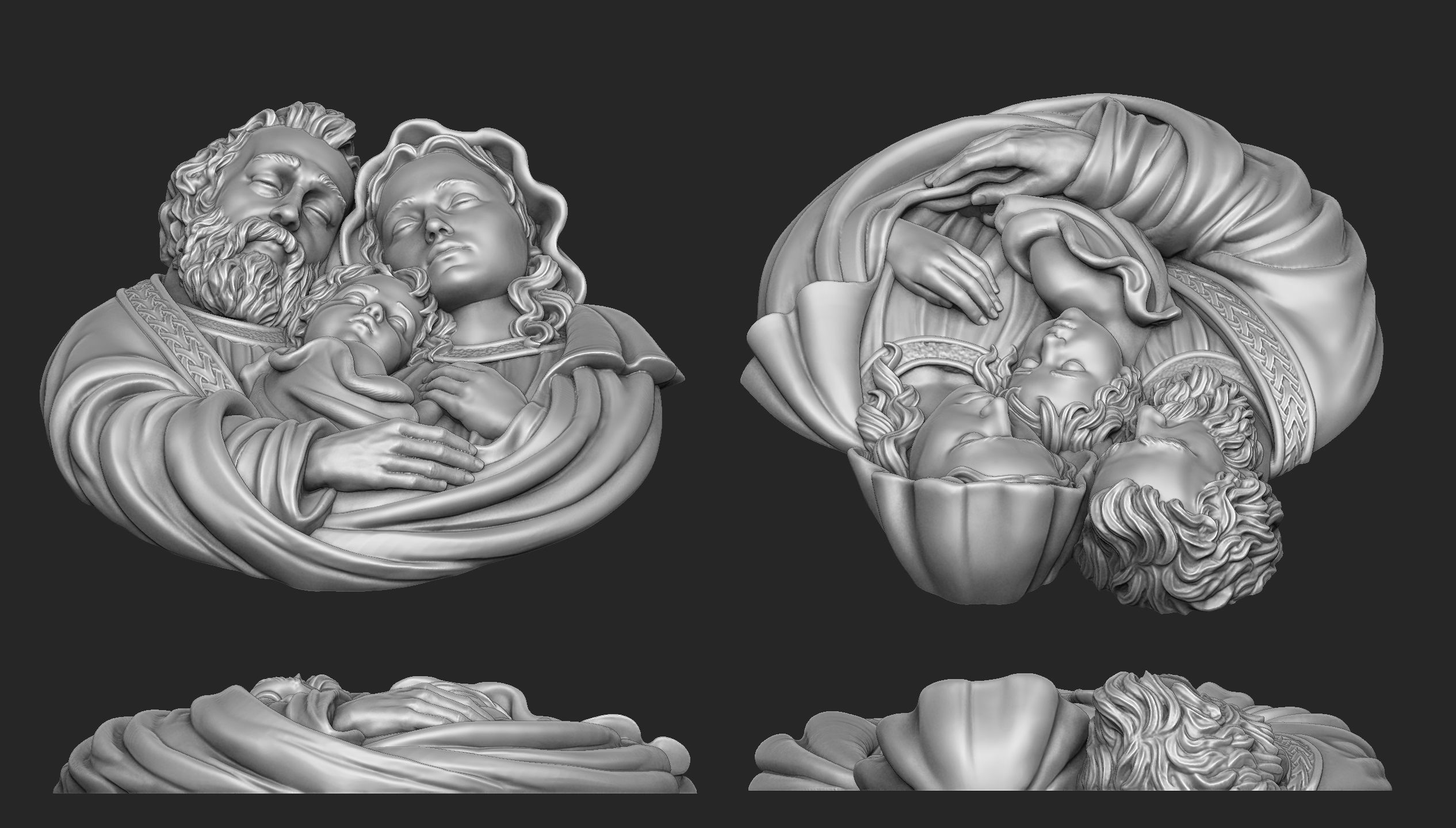Holy Family Pendant  3D print model_3