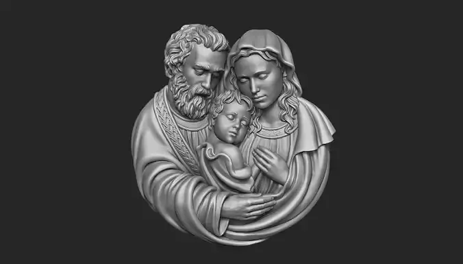 Holy Family Pendant  3D print model