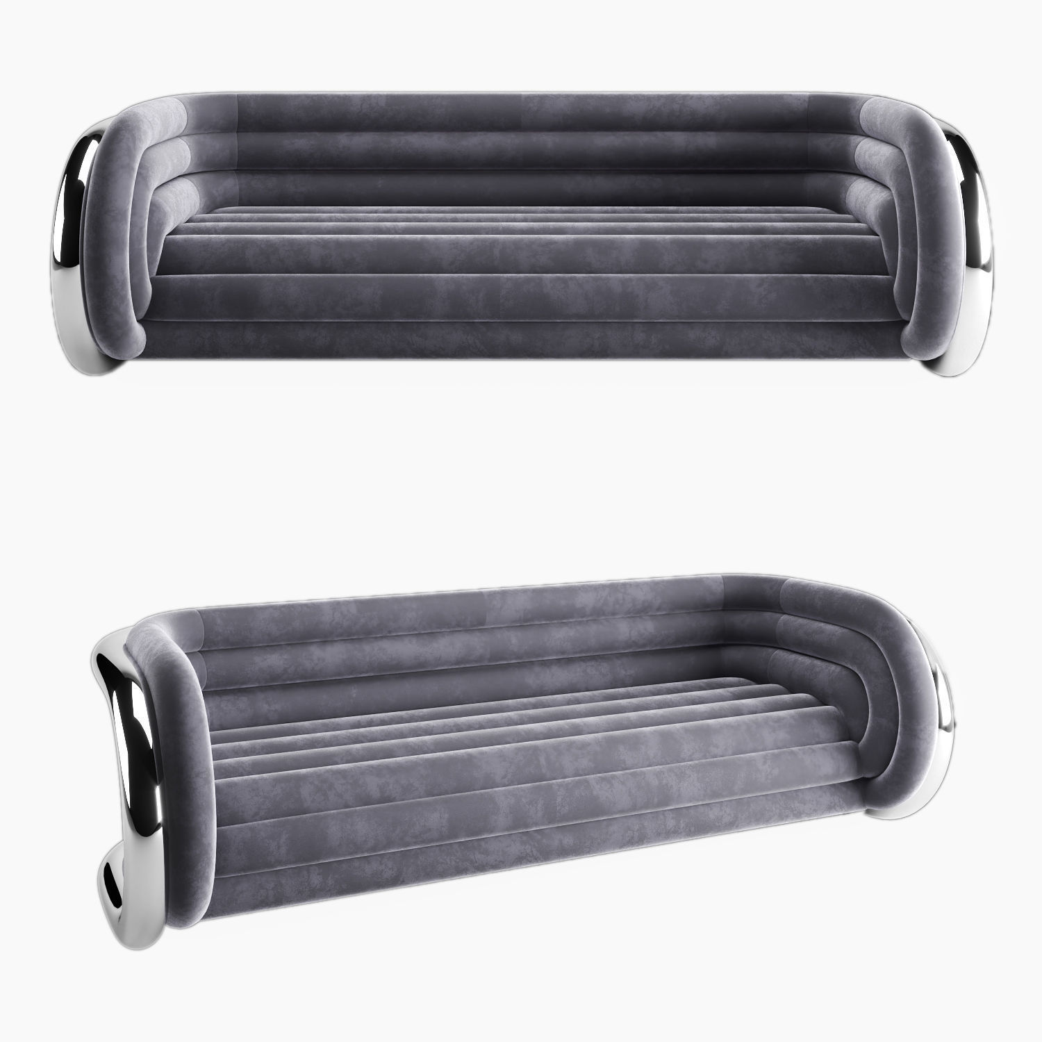 The Aluminum Tube Sofa  Todd Merrill Custom Originals 3D model_1