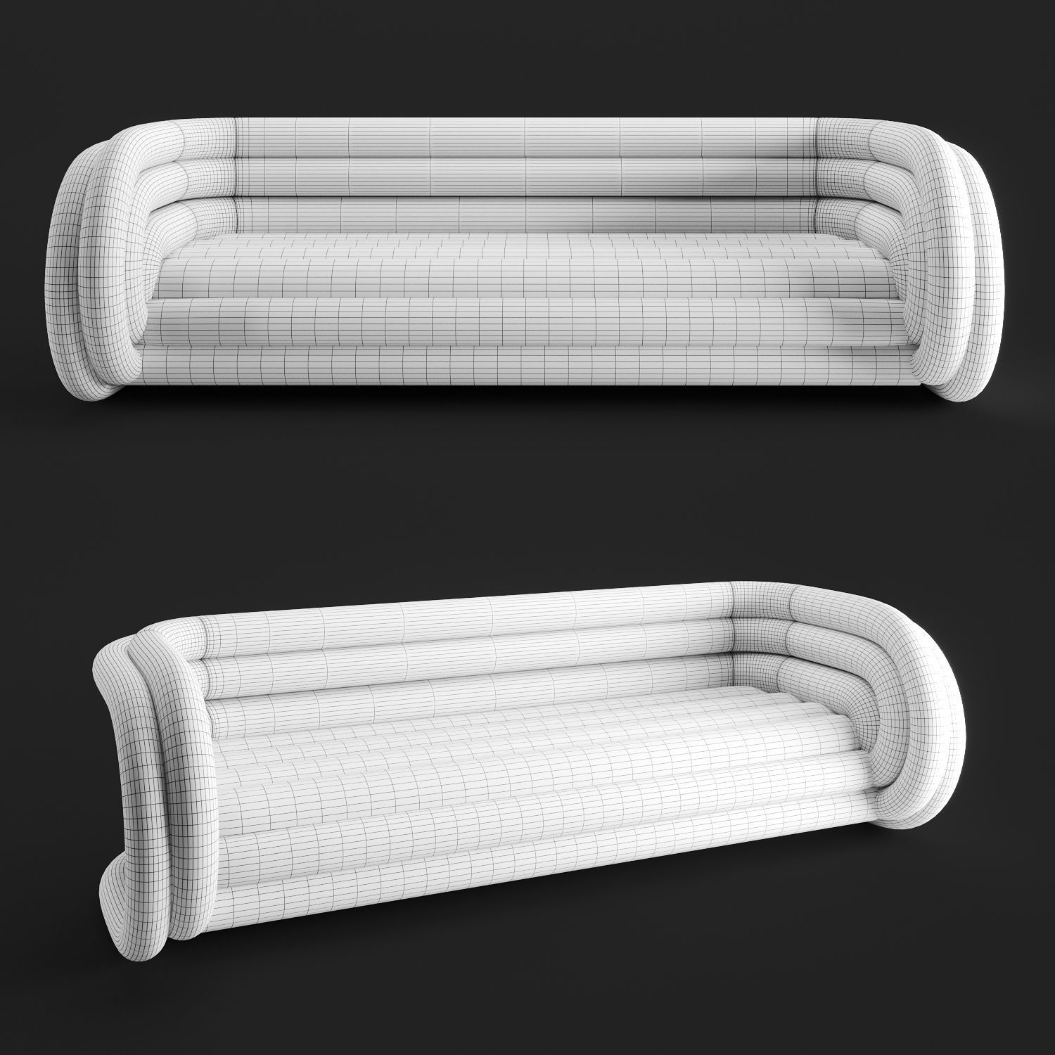 The Aluminum Tube Sofa  Todd Merrill Custom Originals 3D model_4