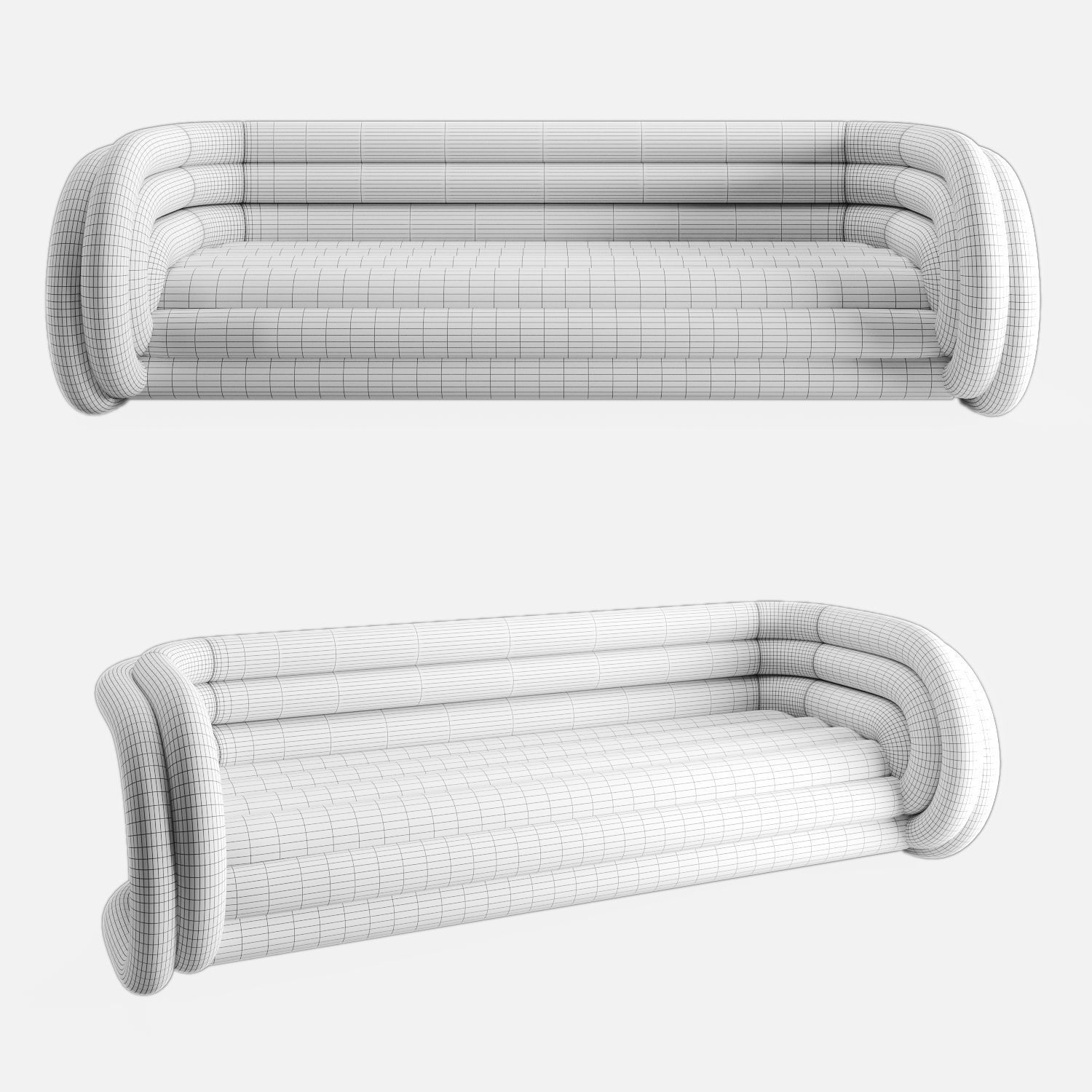 The Aluminum Tube Sofa  Todd Merrill Custom Originals 3D model_5