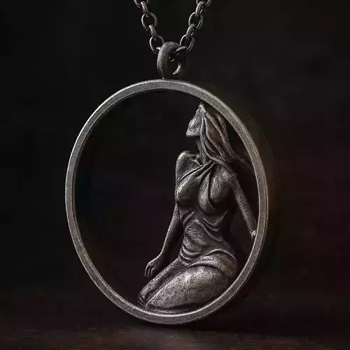 Virgo in circle 3D print model