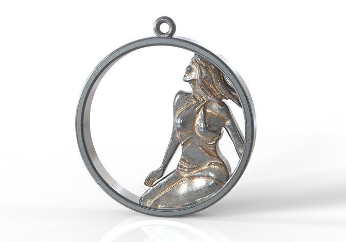 Virgo in circle 3D print model