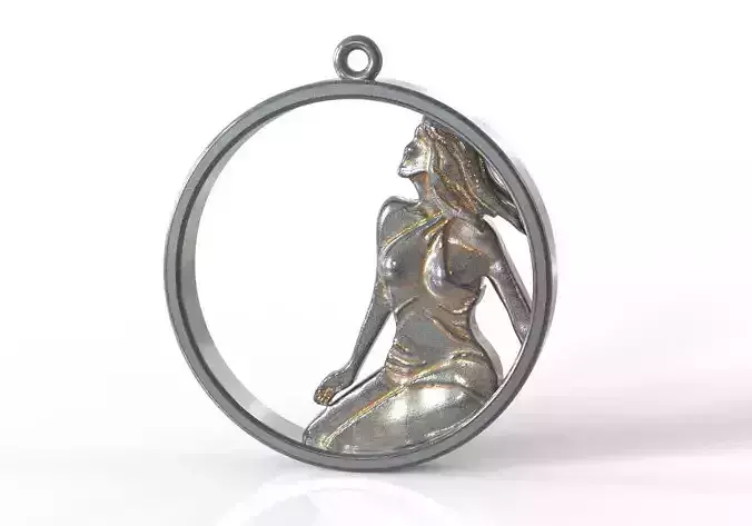 Virgo in circle 3D print model