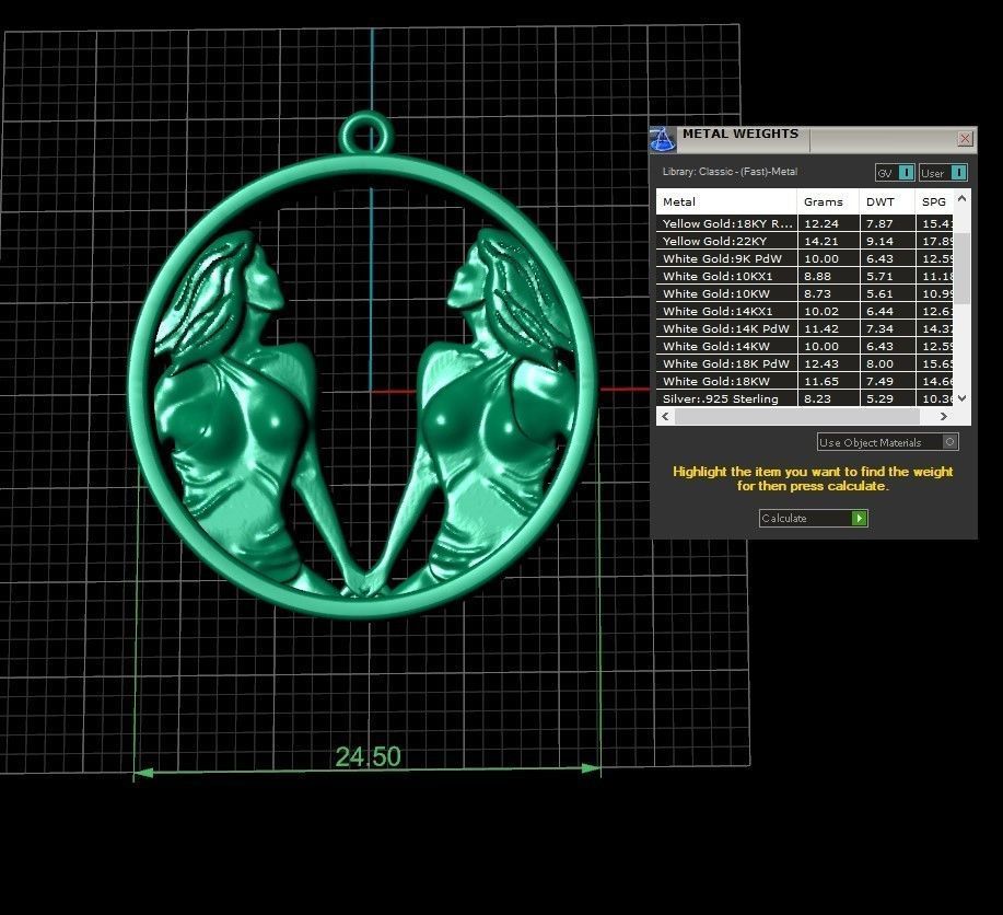 Gemini in circle 3D print model_1