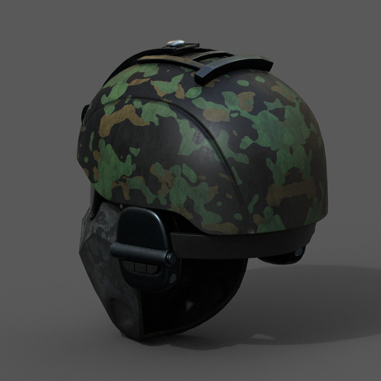 Helmet scifi military combat 3d futuristic technology Low-poly 3D model_6