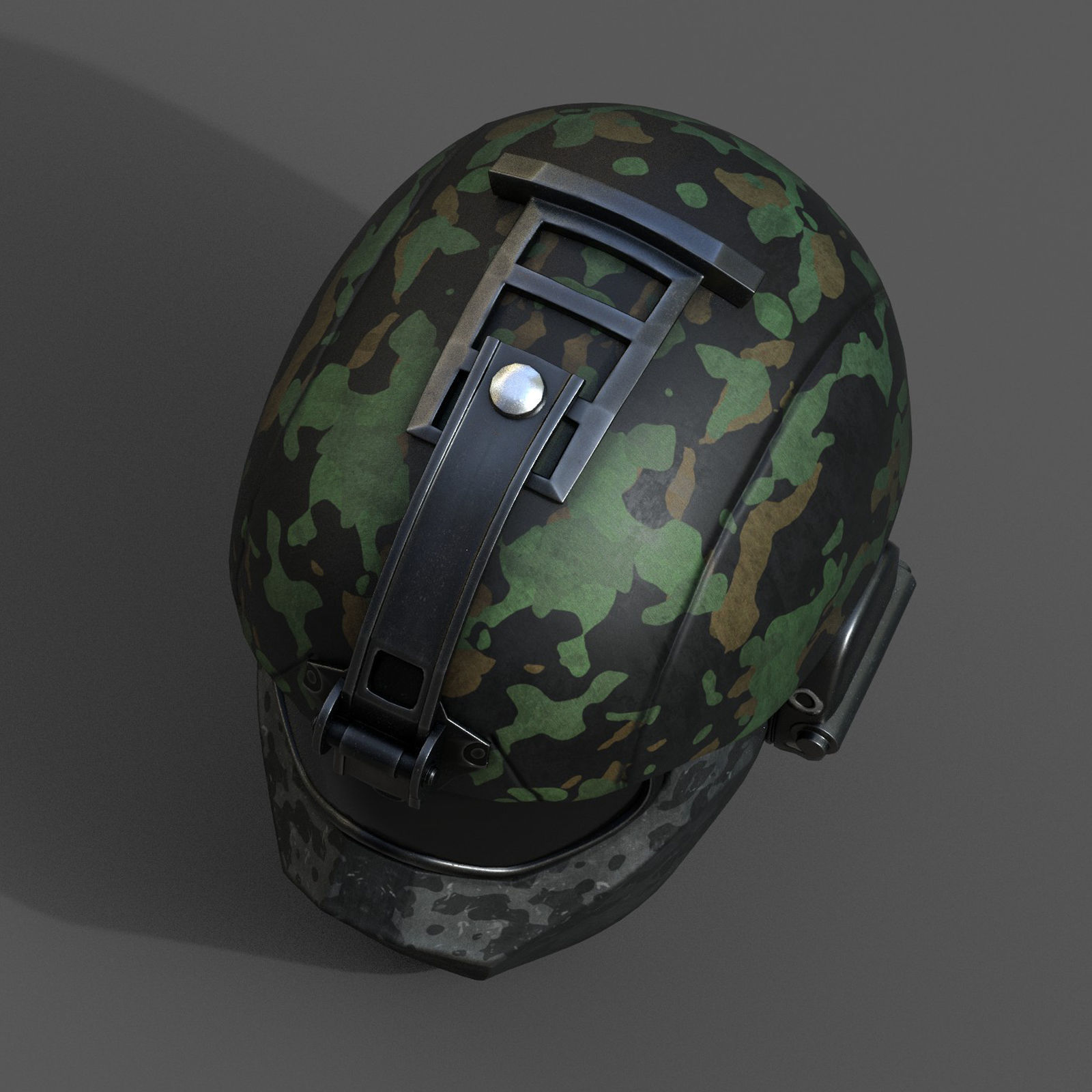 Helmet scifi military combat 3d futuristic technology Low-poly 3D model_7