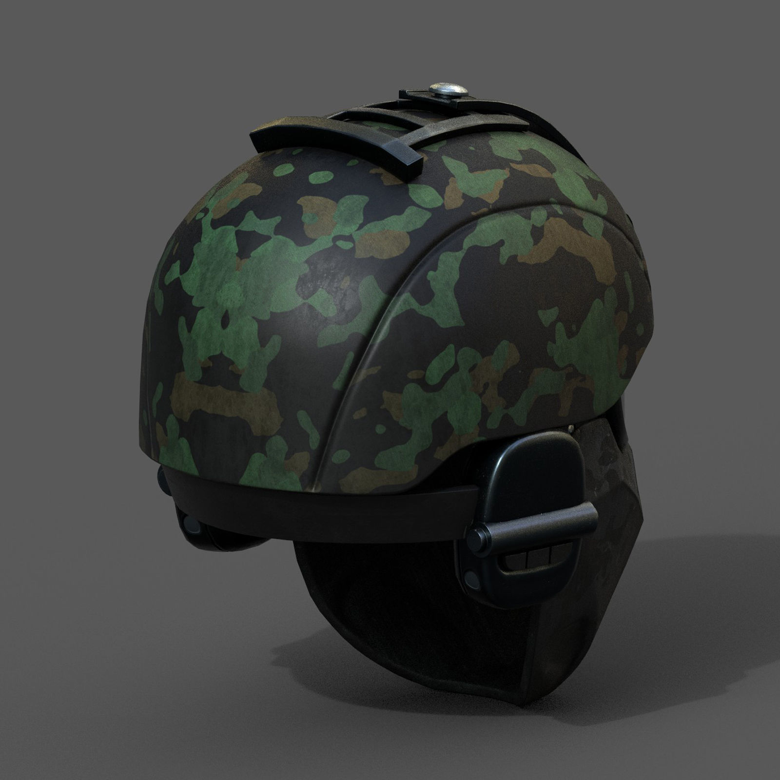 Helmet scifi military combat 3d futuristic technology Low-poly 3D model_5