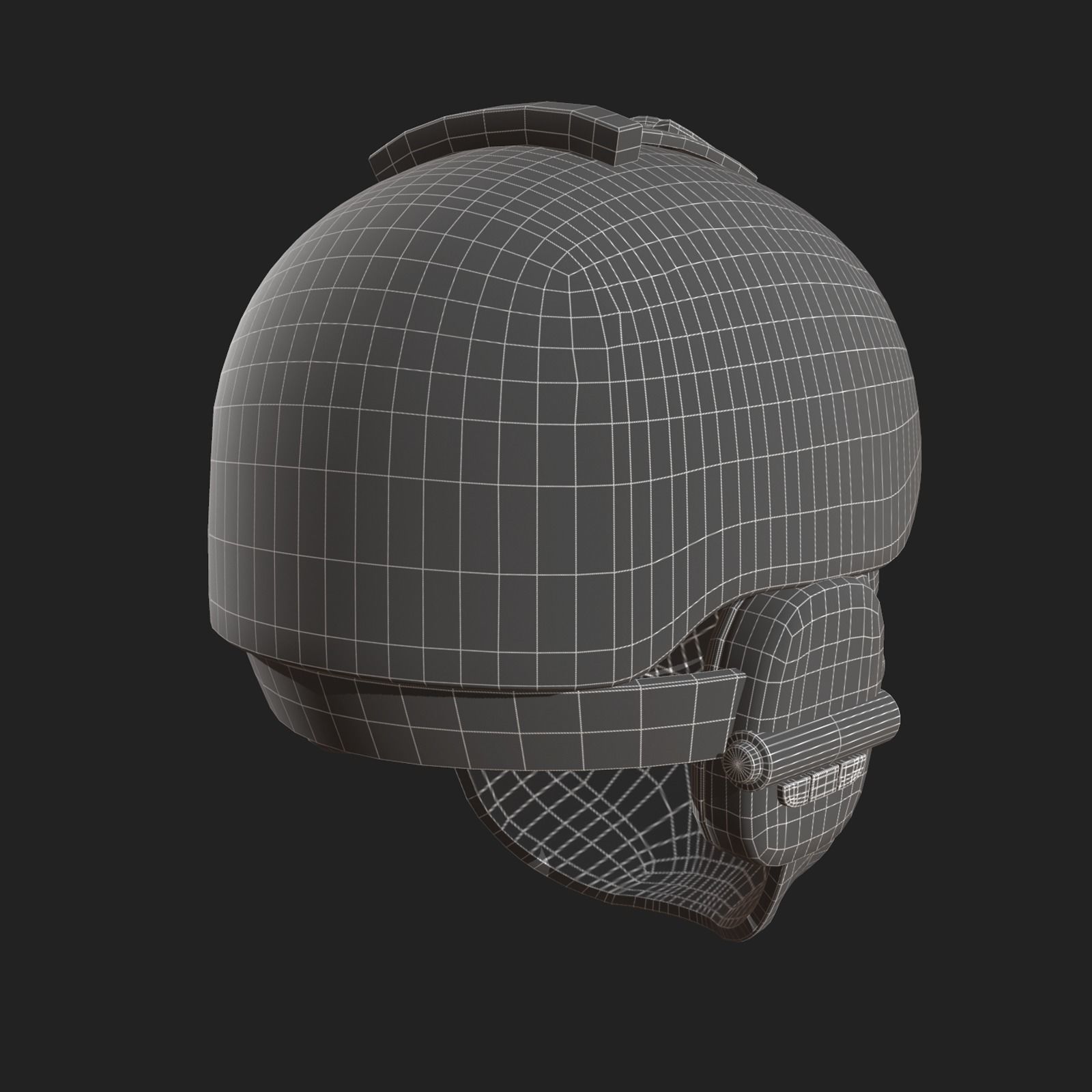 Helmet scifi military combat 3d futuristic technology Low-poly 3D model_11