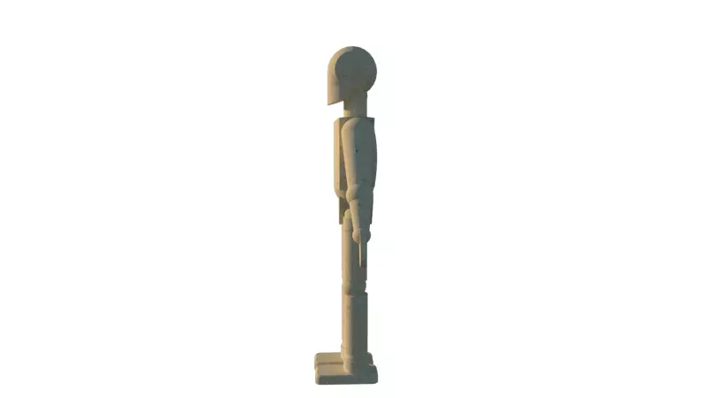 Wood dummy 3D model_0