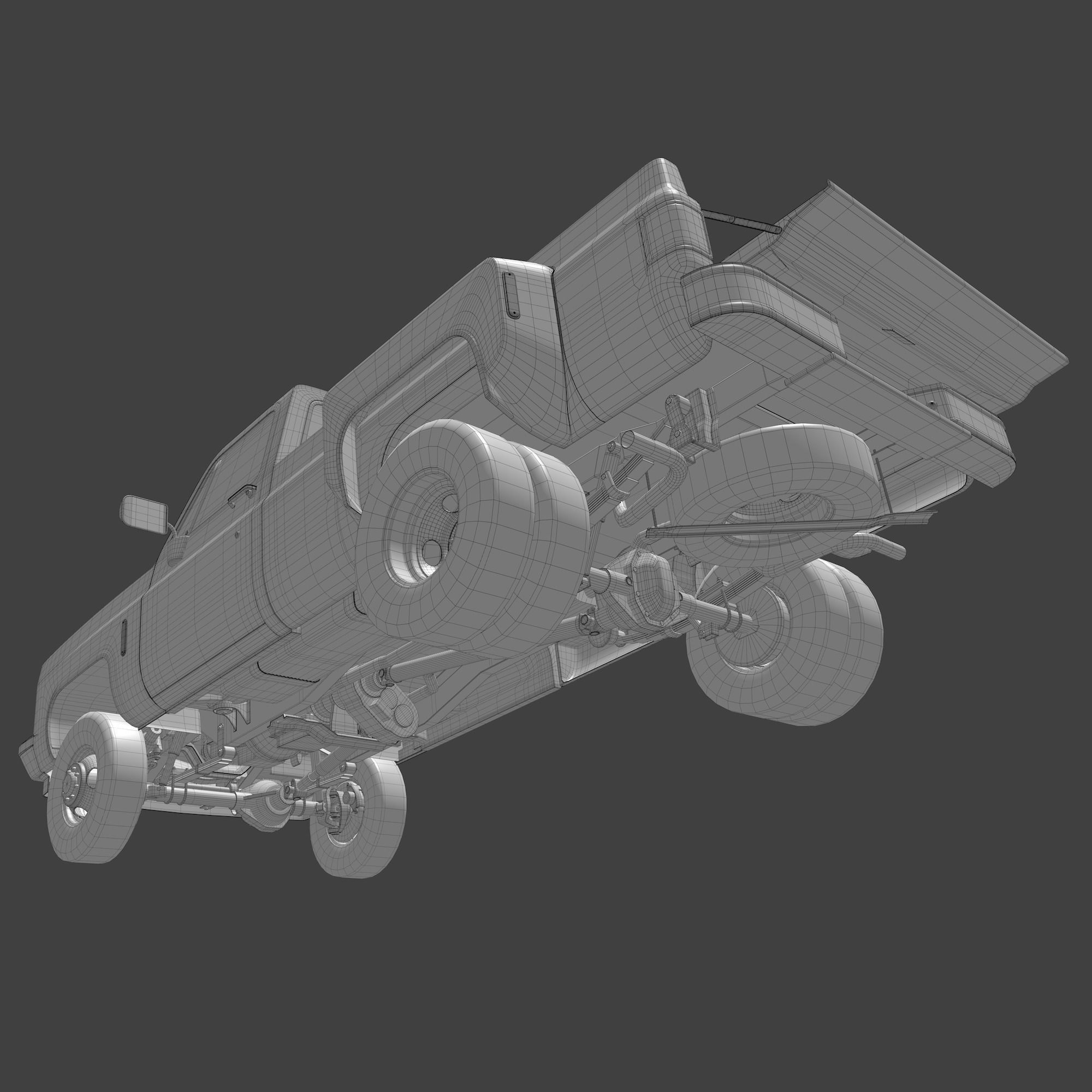 Pick-up 3 ford pickup truck 3D model_21