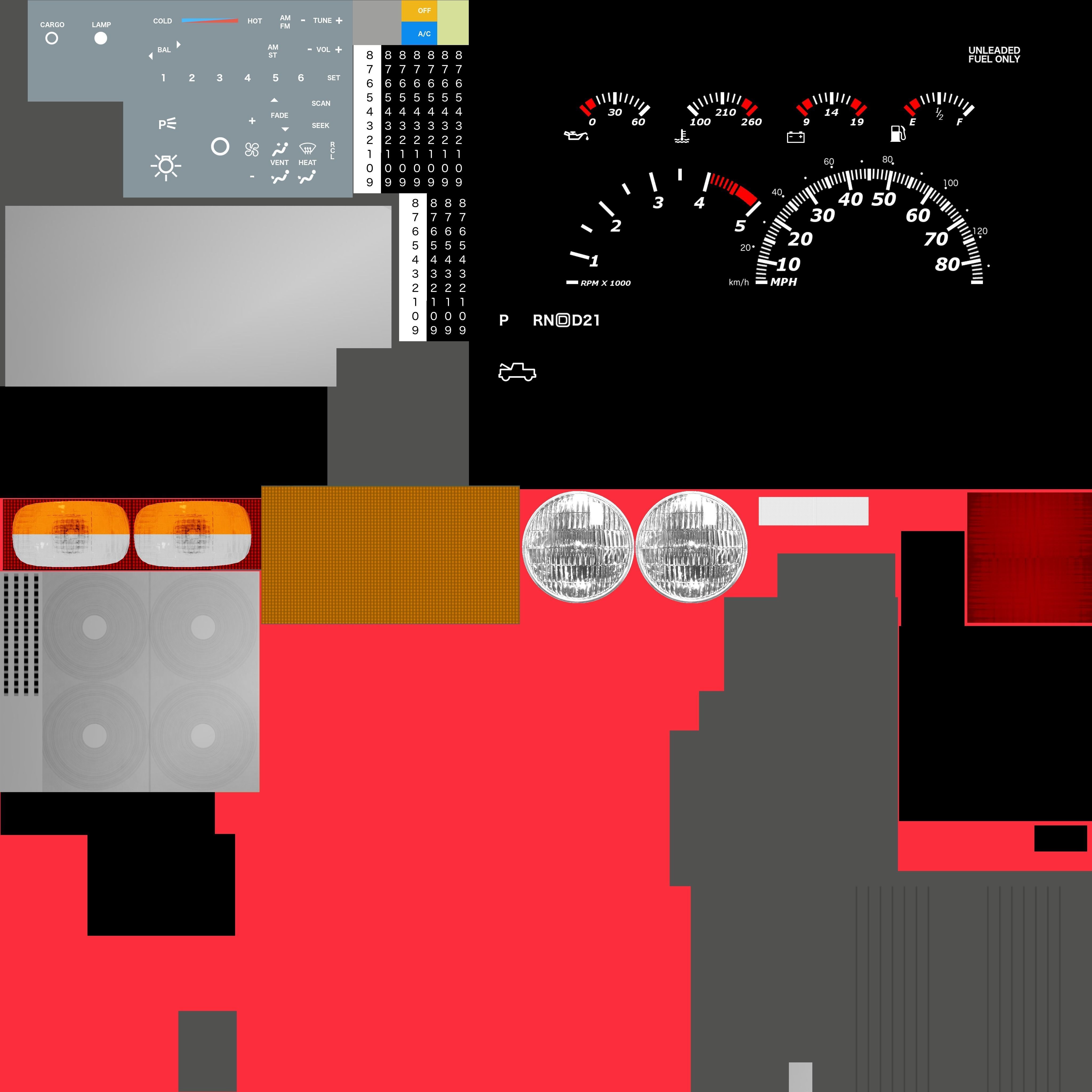 Pick-up 3 ford pickup truck 3D model_22