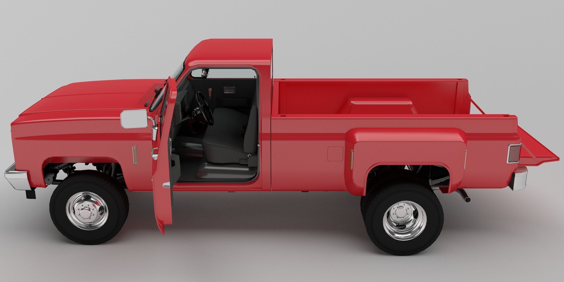 Pick-up 3 ford pickup truck 3D model_1