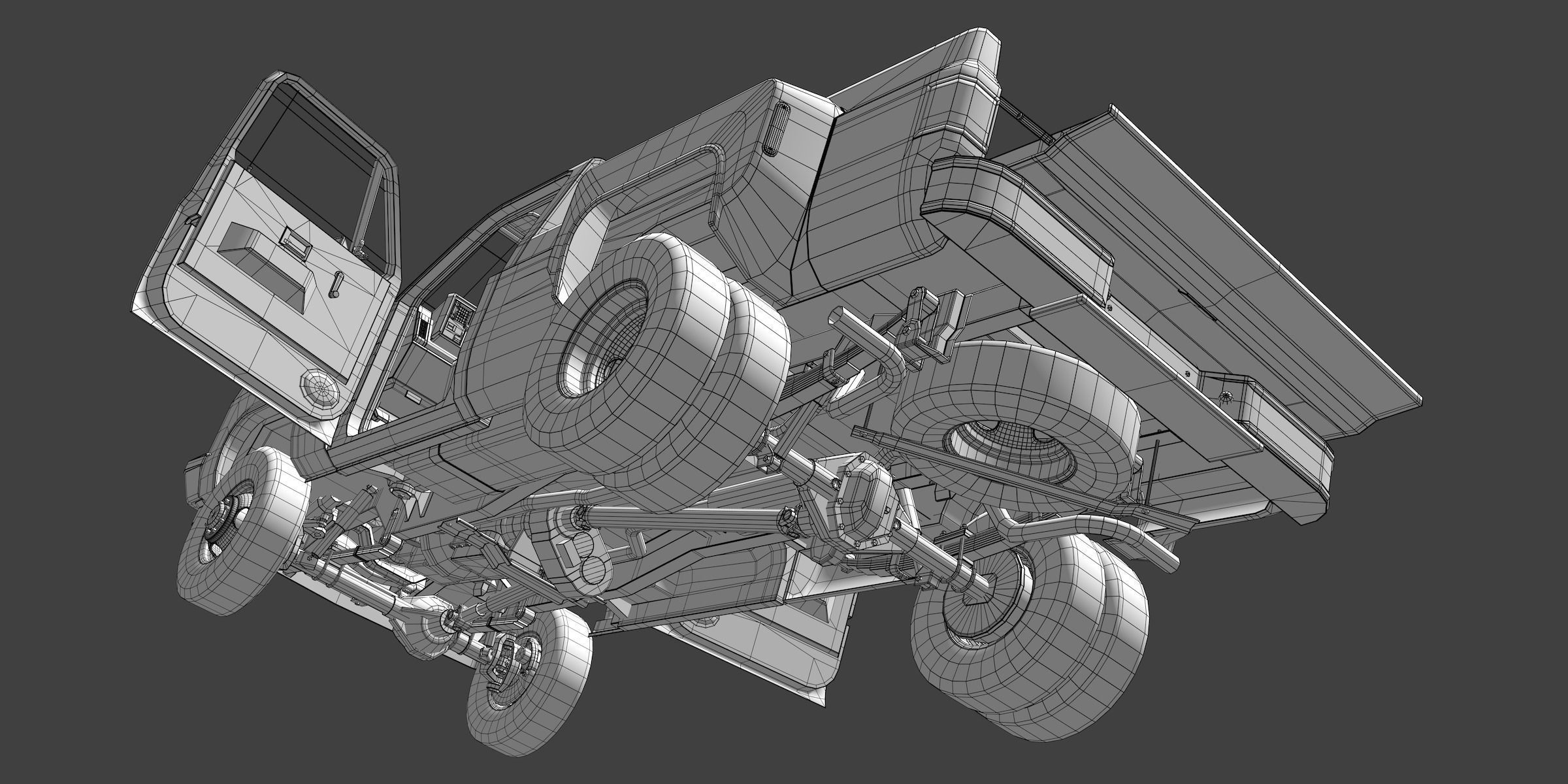 Pick-up 3 ford pickup truck 3D model_10