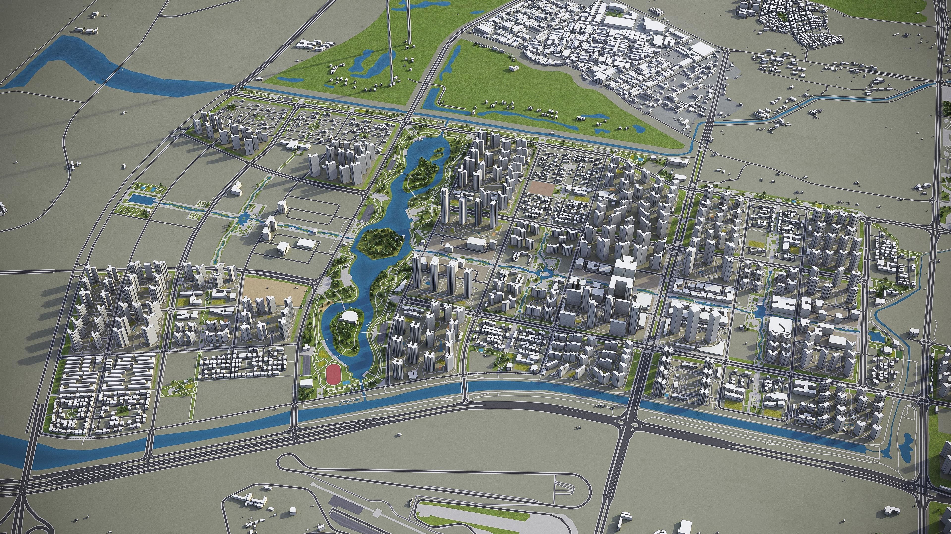 Incheon Low-poly 3D model_11
