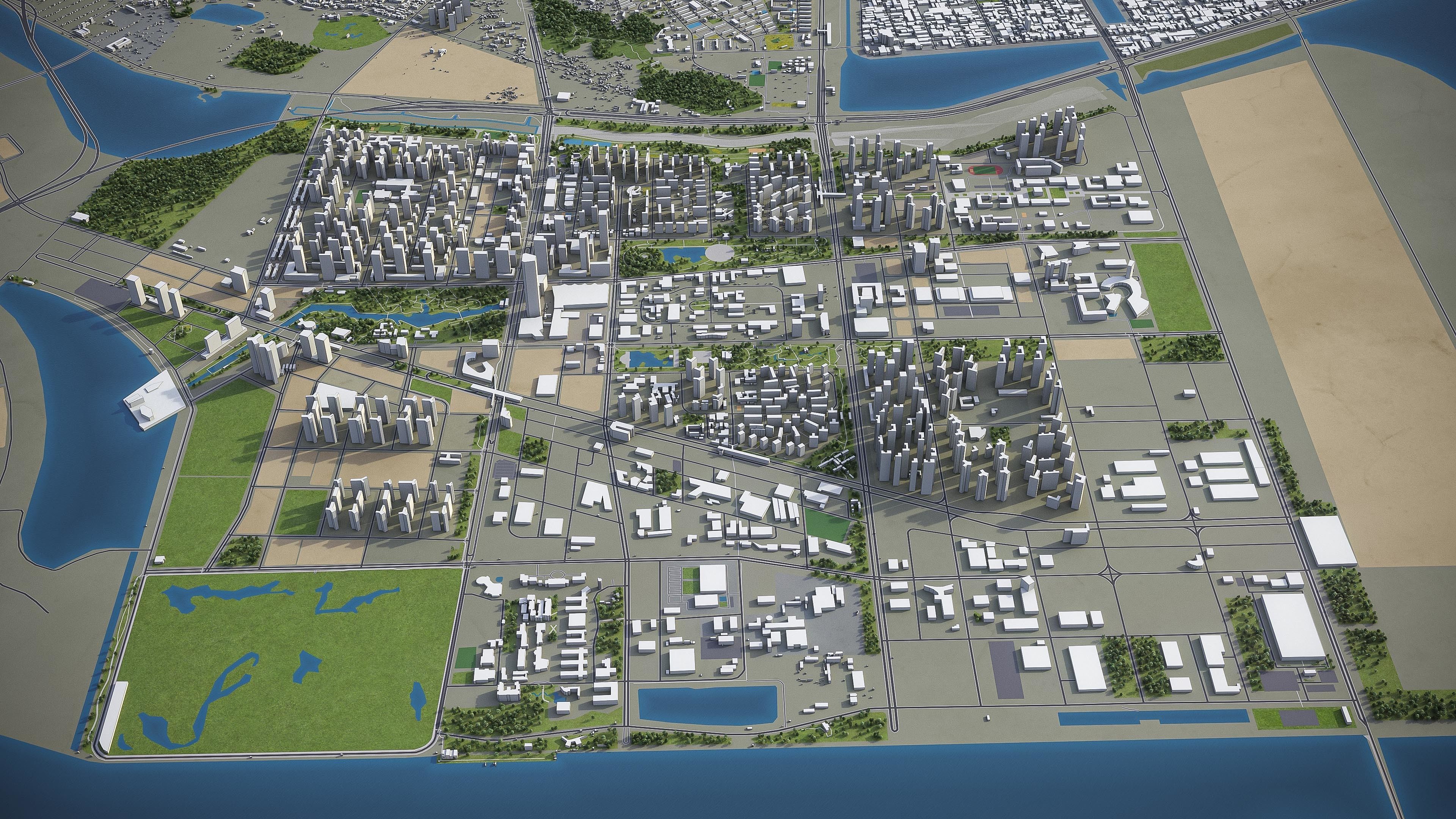 Incheon Low-poly 3D model_8