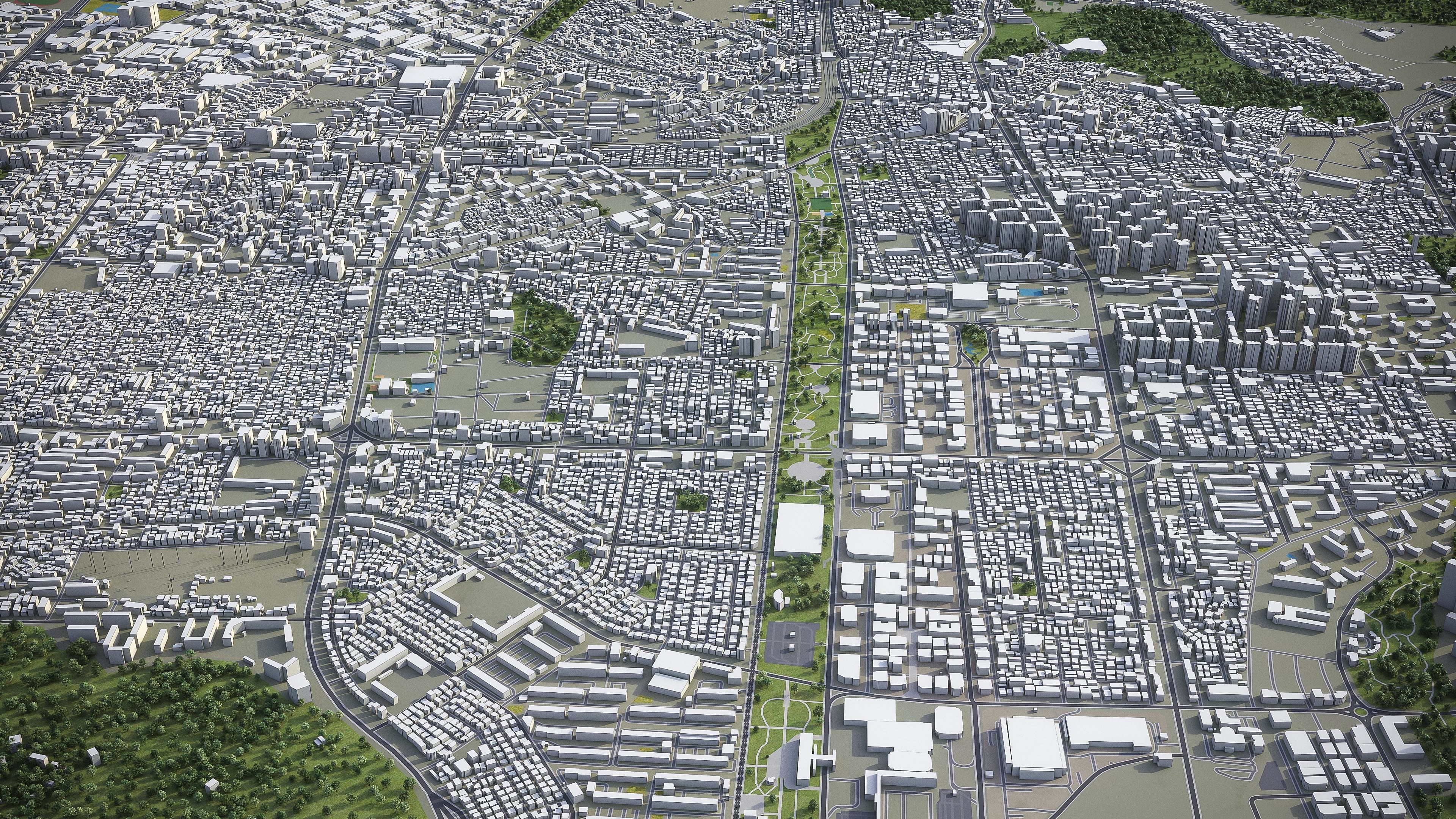 Incheon Low-poly 3D model_2