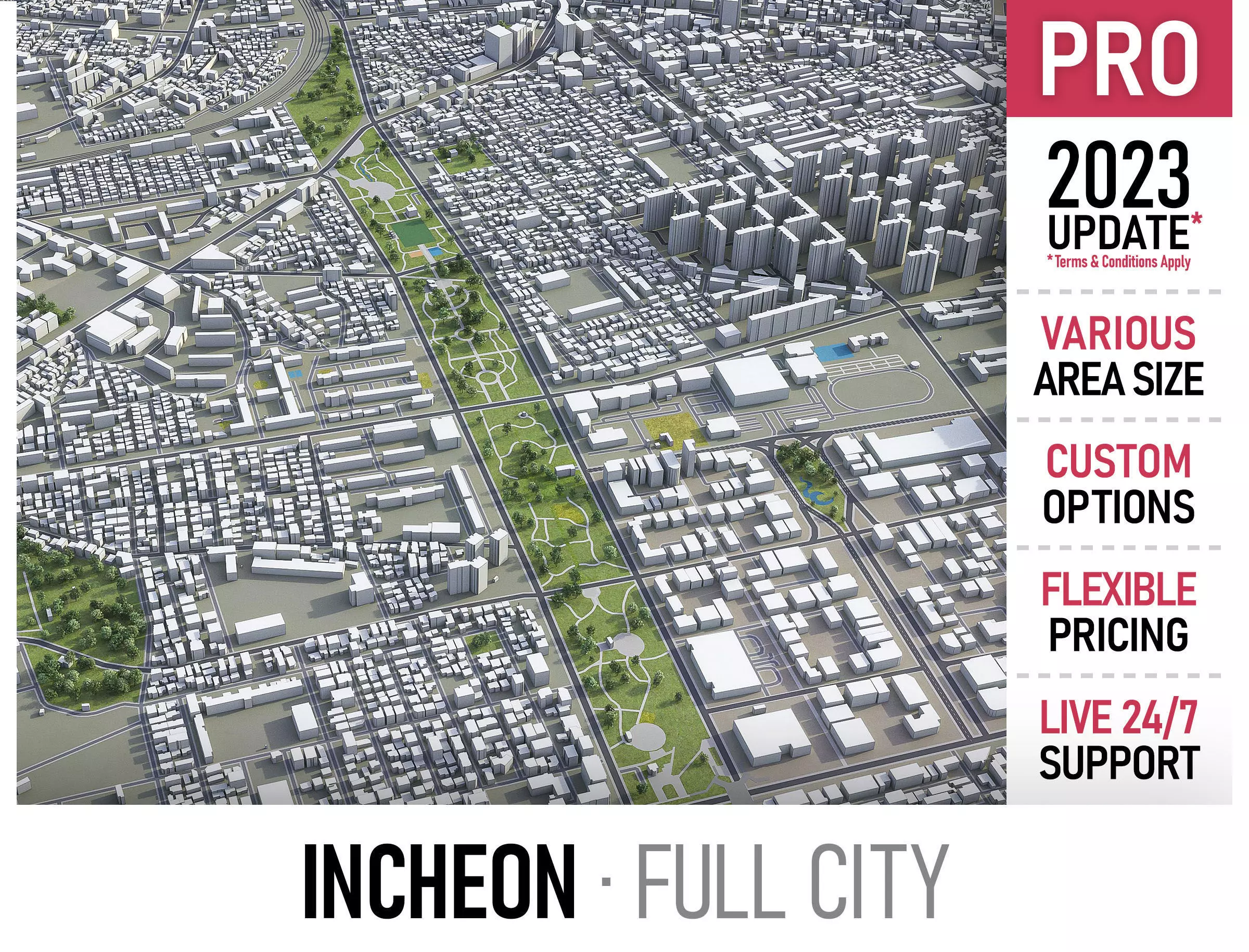 Incheon Low-poly 3D model_0