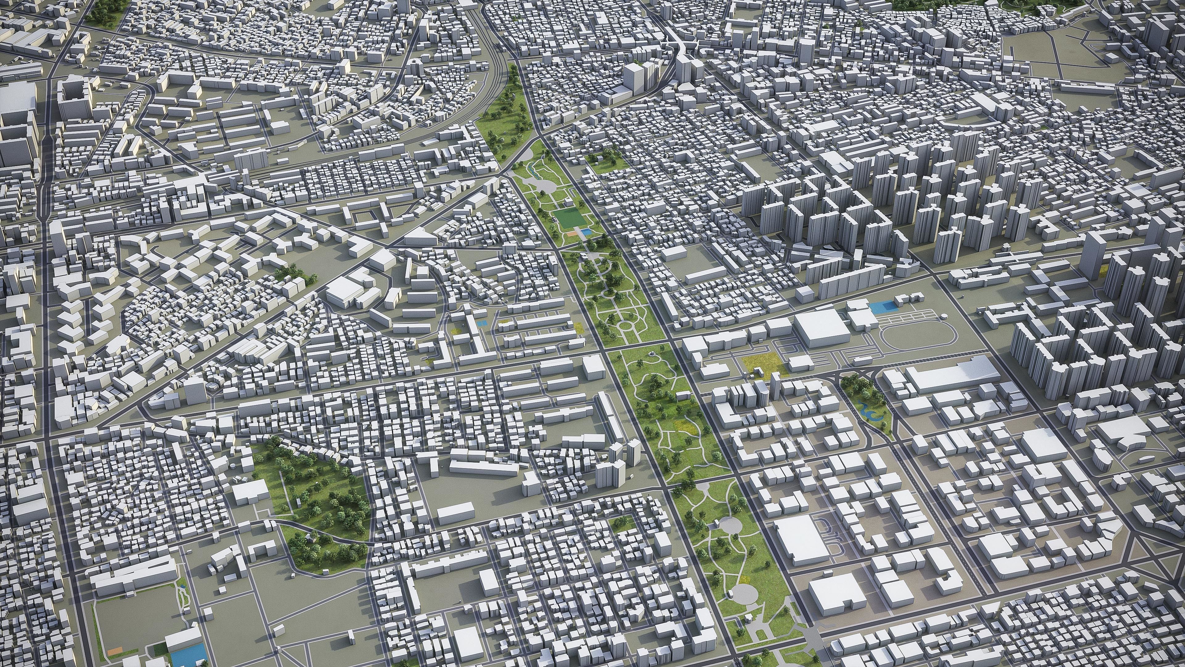 Incheon Low-poly 3D model_3