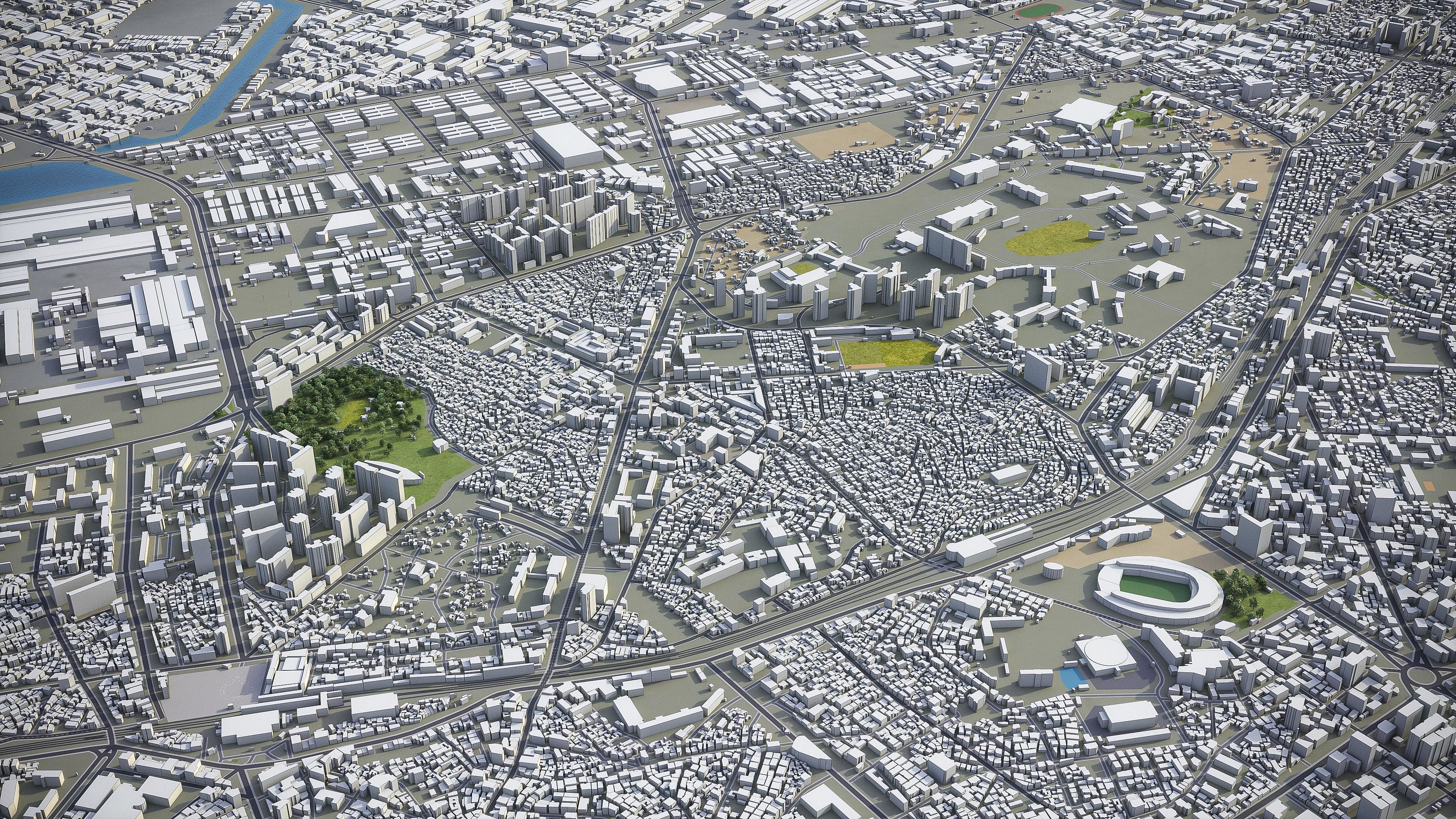 Incheon Low-poly 3D model_7