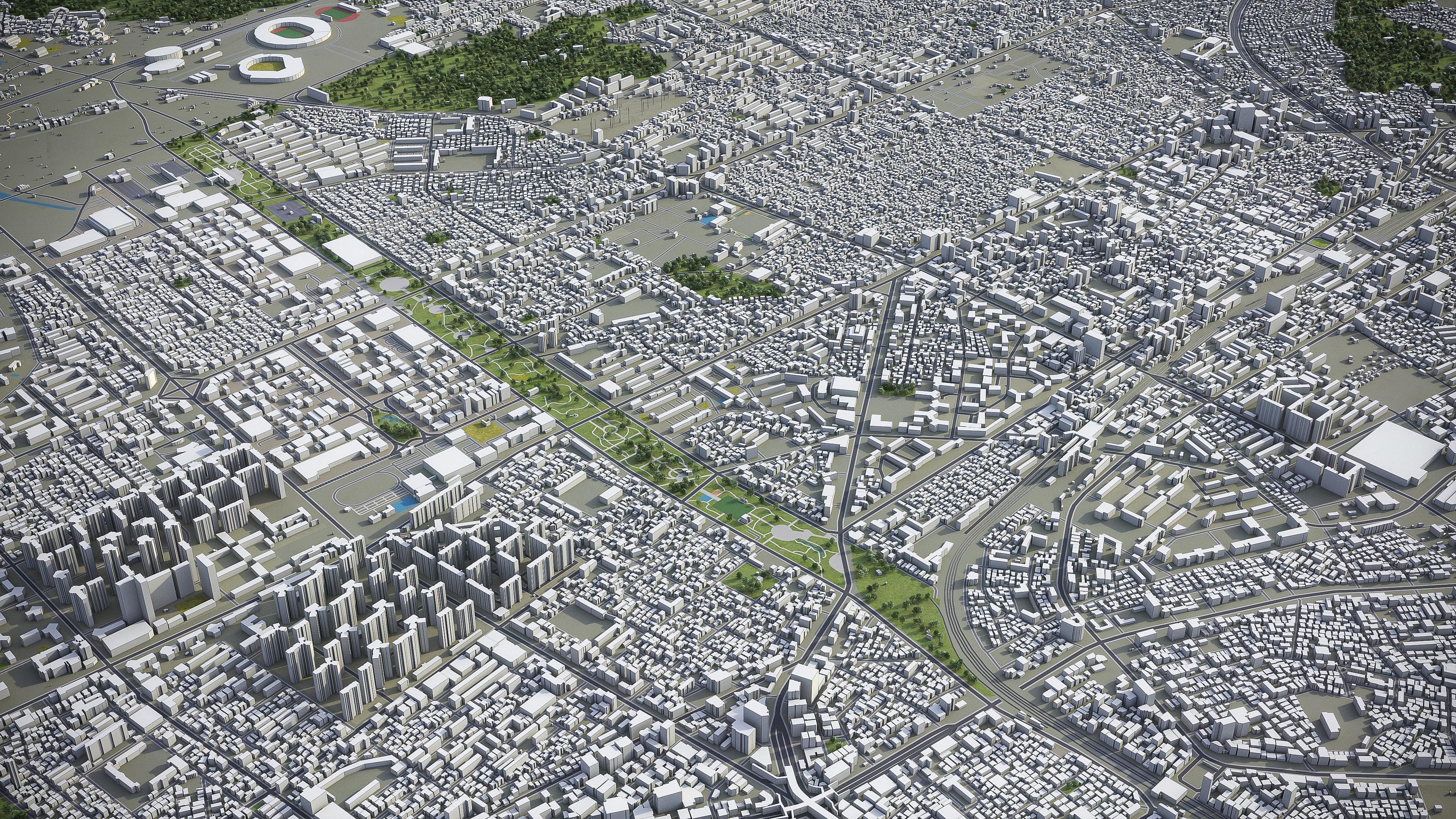 Incheon Low-poly 3D model_5