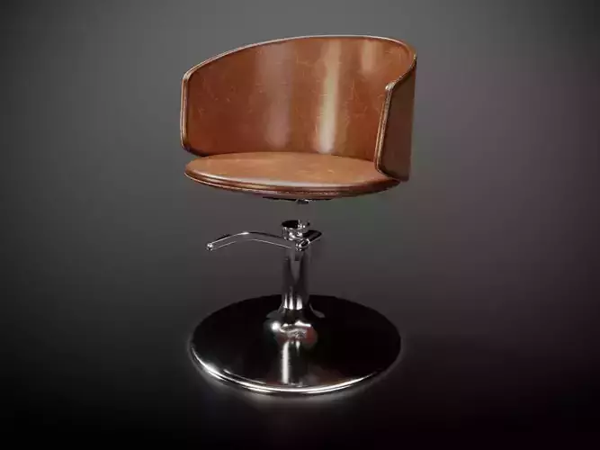 Highpoly Detailed Hairdresser Chair 2
