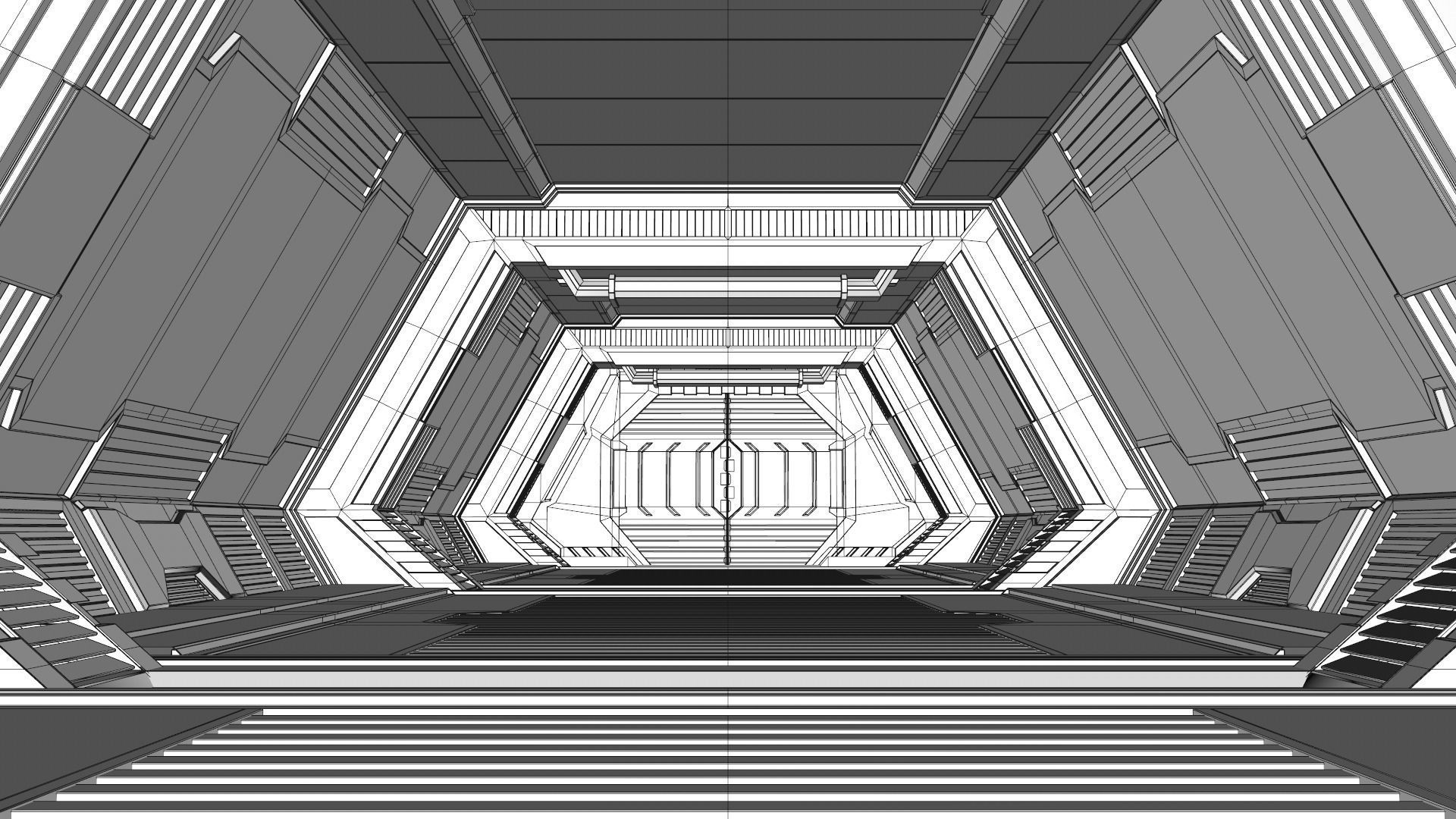 Sci Fi Corridor 3D model_11
