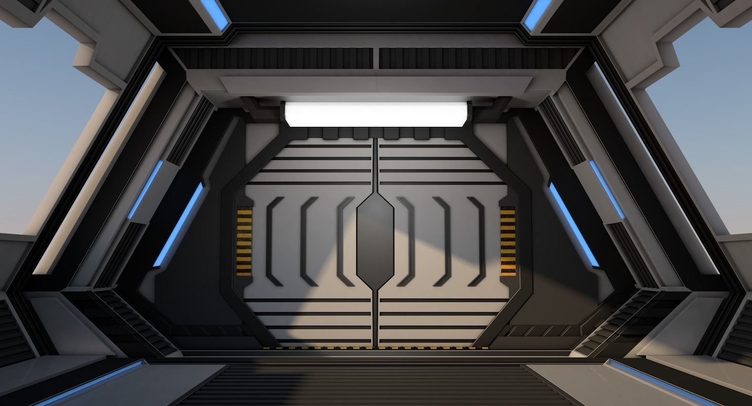 Sci Fi Corridor 3D model_3