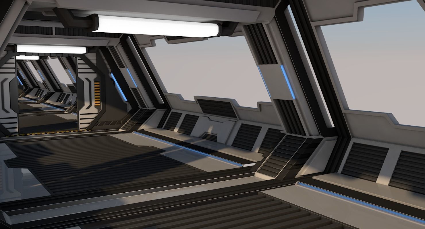 Sci Fi Corridor 3D model_5