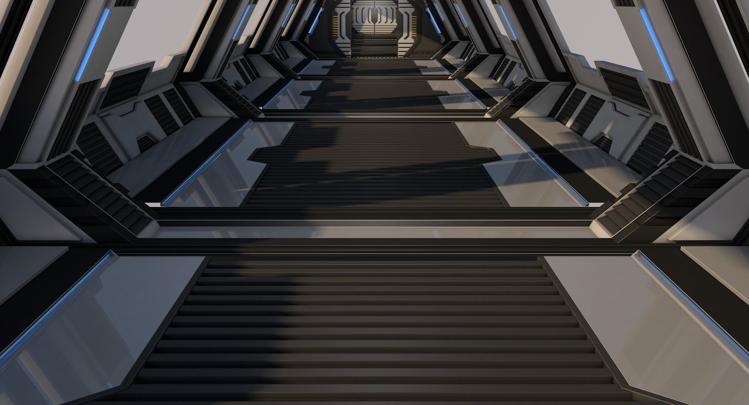 Sci Fi Corridor 3D model_7
