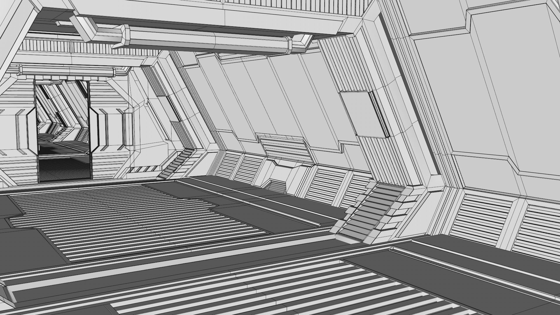 Sci Fi Corridor 3D model_16