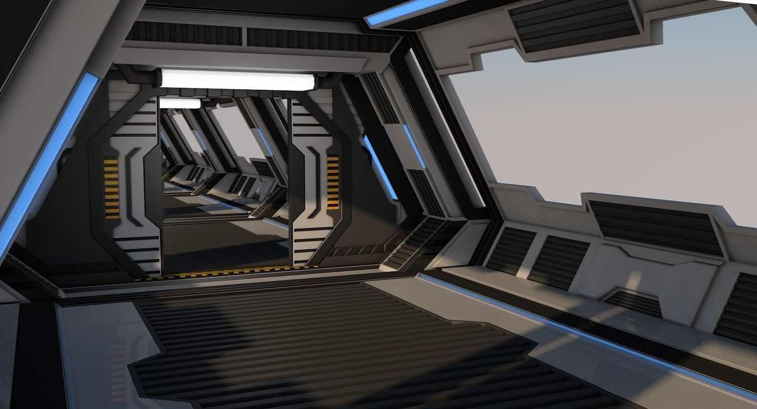 Sci Fi Corridor 3D model_4