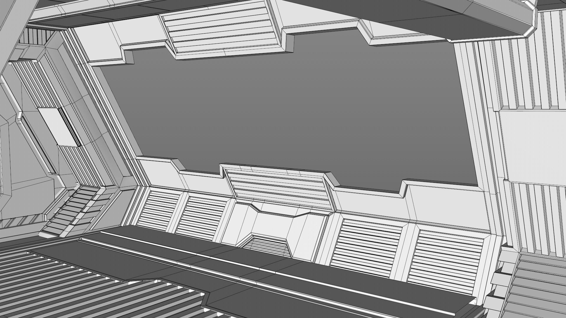 Sci Fi Corridor 3D model_17