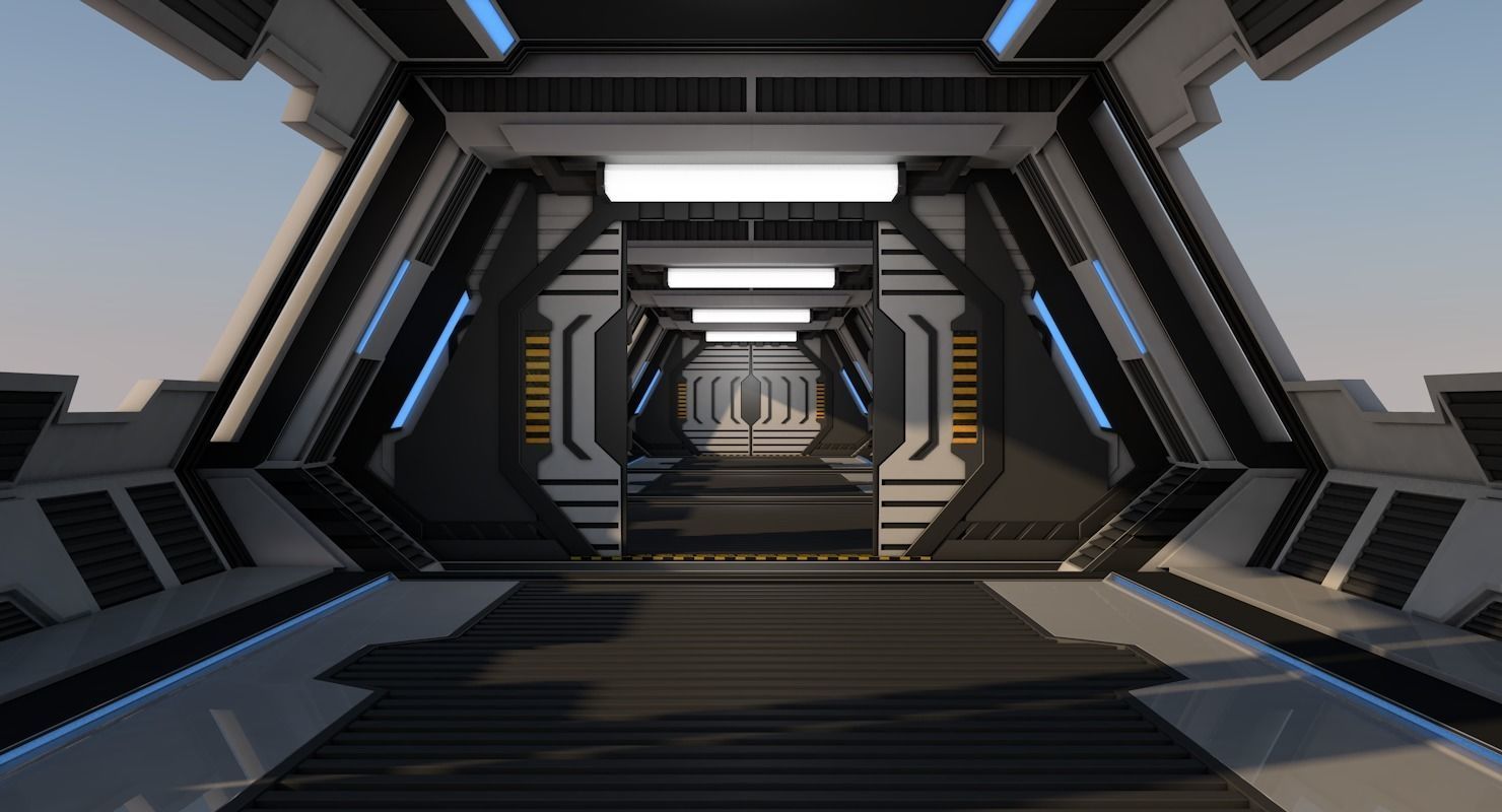 Sci Fi Corridor 3D model_6