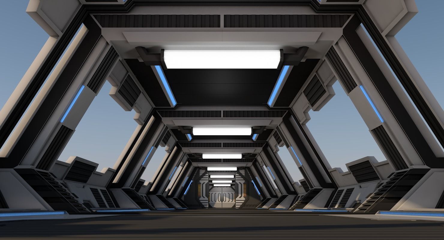 Sci Fi Corridor 3D model_8