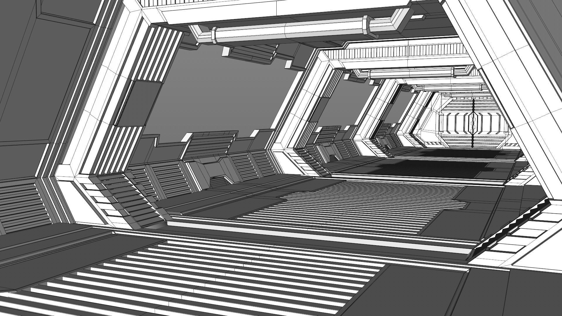 Sci Fi Corridor 3D model_18