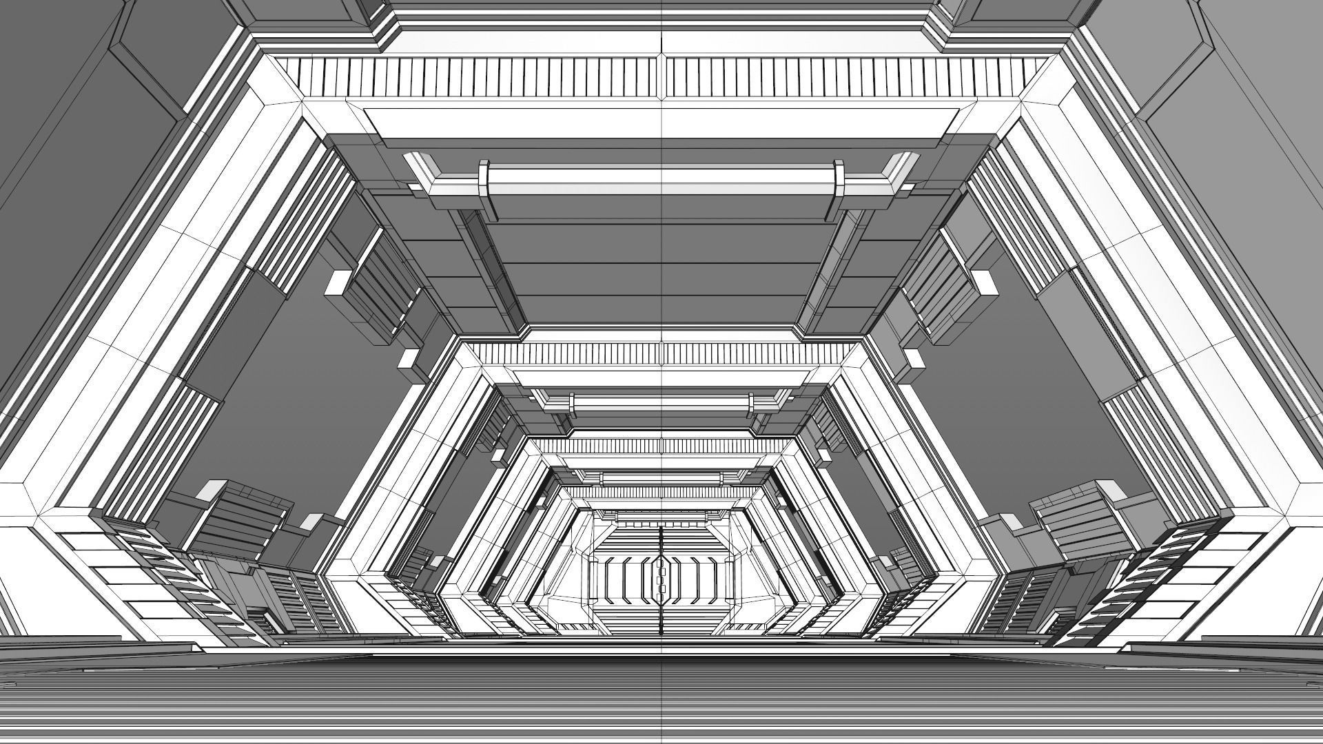 Sci Fi Corridor 3D model_10
