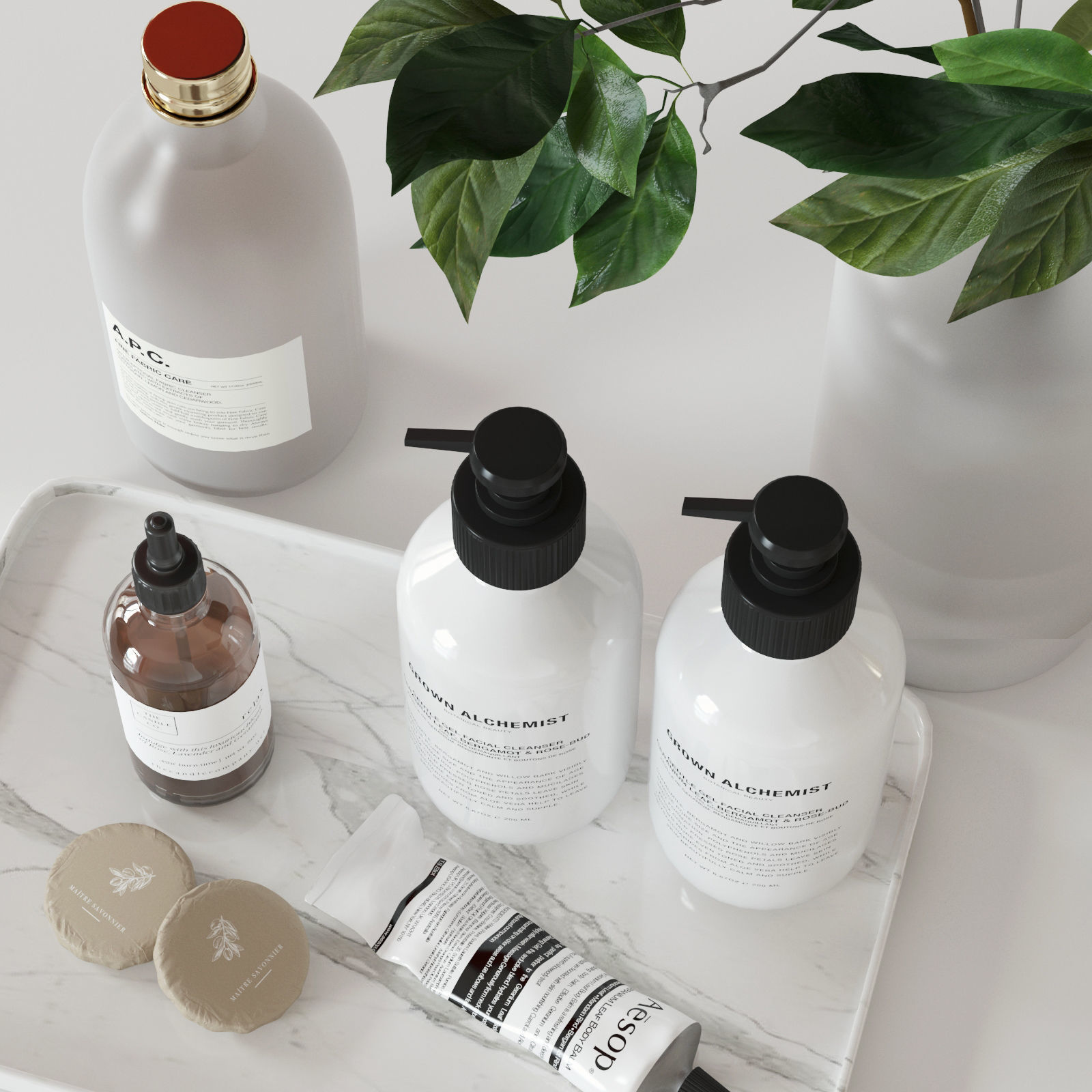 Elegant Bath Set 3D model_1