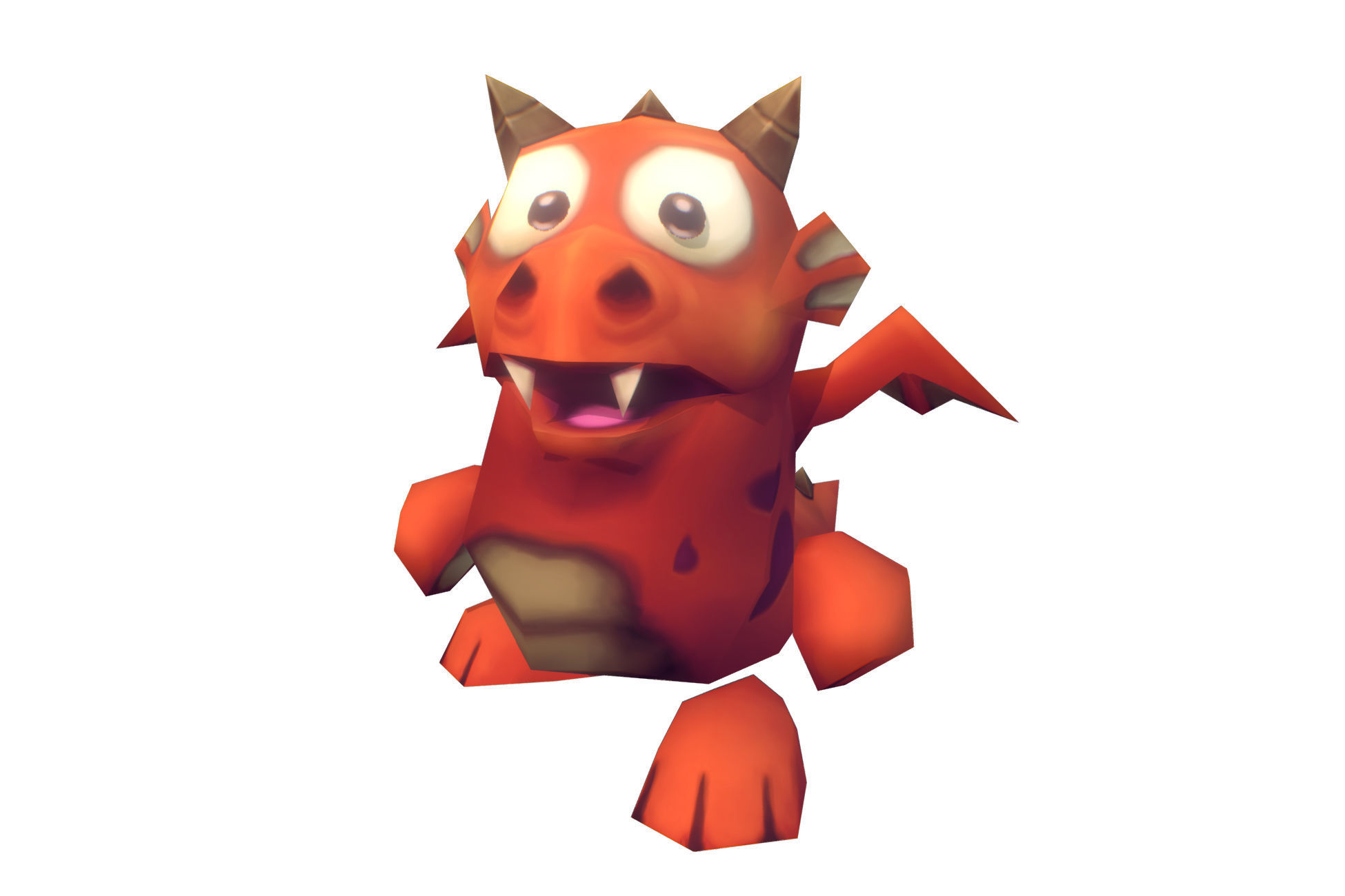 Mini Dragon Fino - Low Poly Hand Painted Low-poly 3D model_1