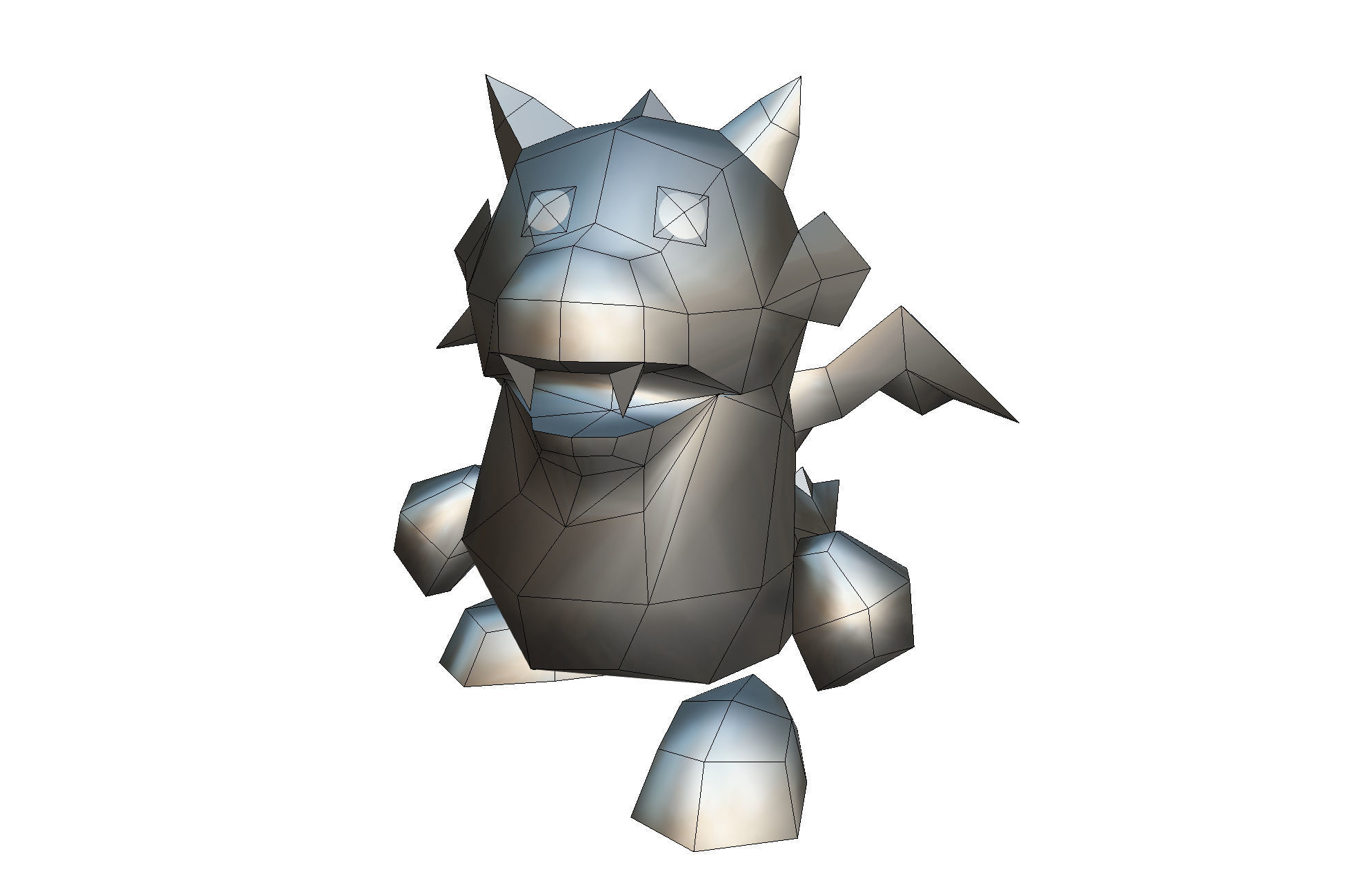 Mini Dragon Fino - Low Poly Hand Painted Low-poly 3D model_2