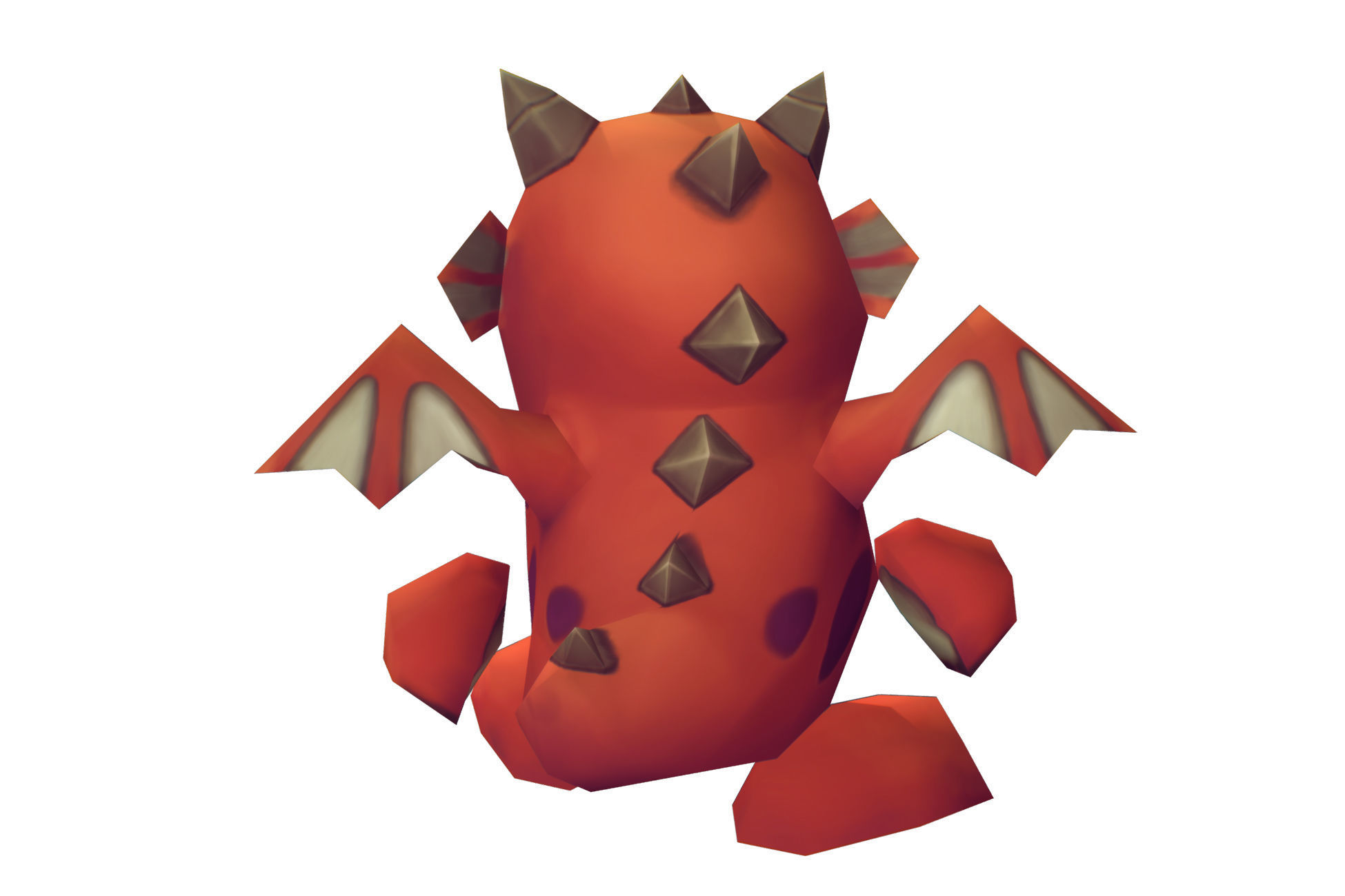 Mini Dragon Fino - Low Poly Hand Painted Low-poly 3D model_4