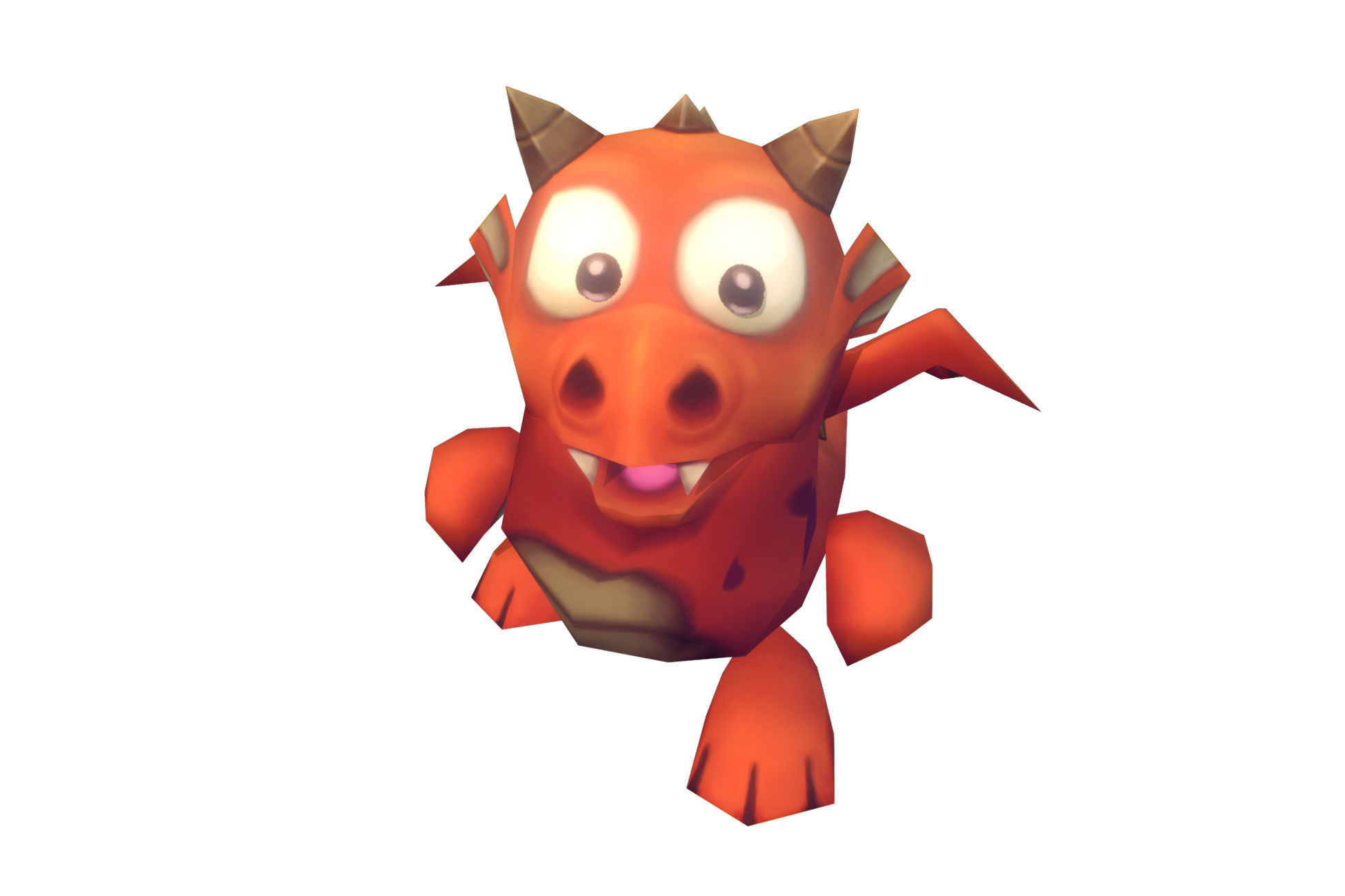 Mini Dragon Fino - Low Poly Hand Painted Low-poly 3D model_6