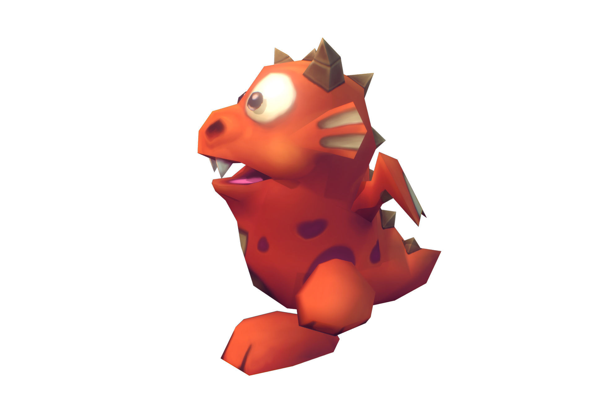 Mini Dragon Fino - Low Poly Hand Painted Low-poly 3D model_3