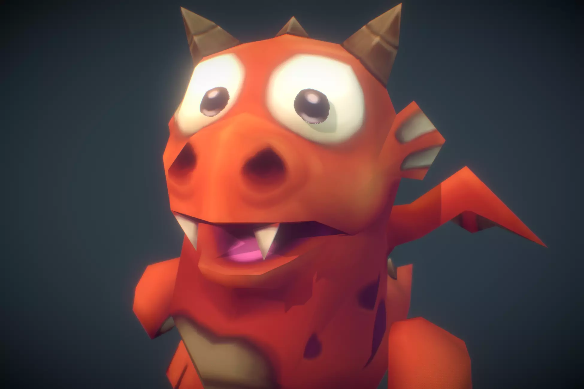 Mini Dragon Fino - Low Poly Hand Painted Low-poly 3D model_0