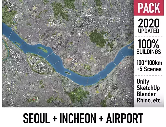 Seoul - Incheon - Airport 3D Model Collection