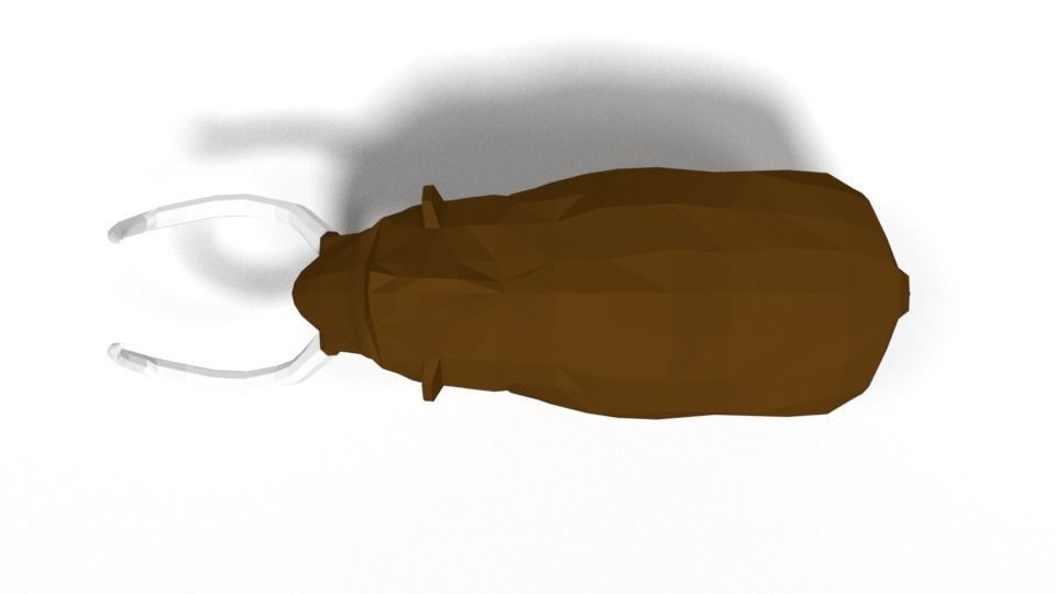 Low Poly Cartoon Mammoth Low-poly 3D model_8