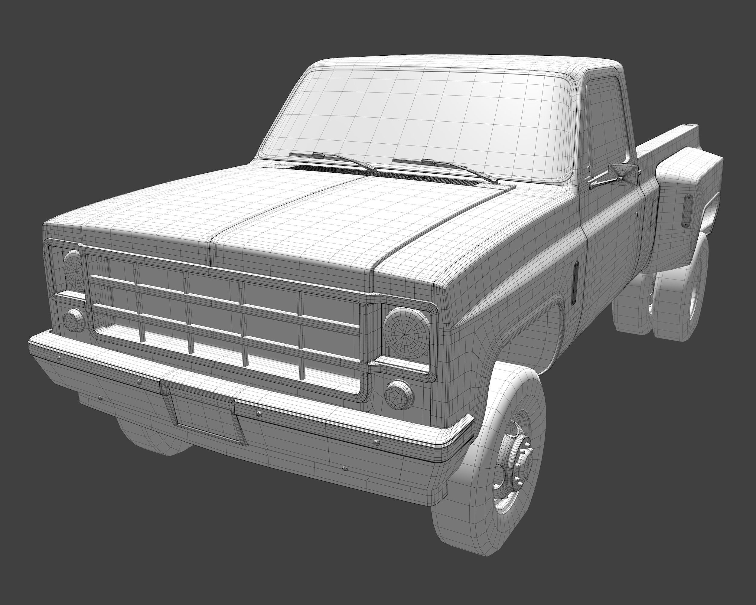 Pick-up 4 pickup truck 3D model_8