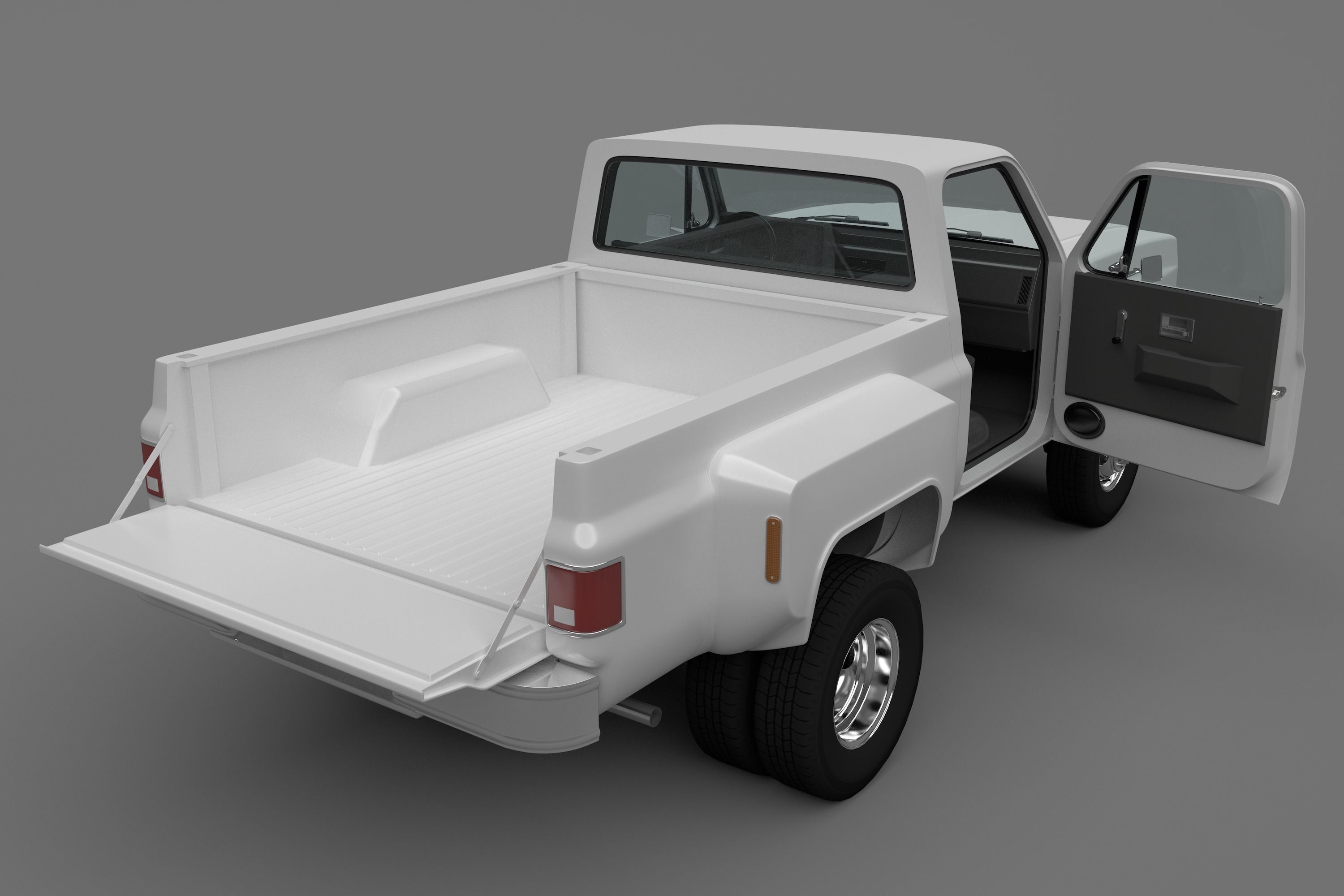 Pick-up 4 pickup truck 3D model_4